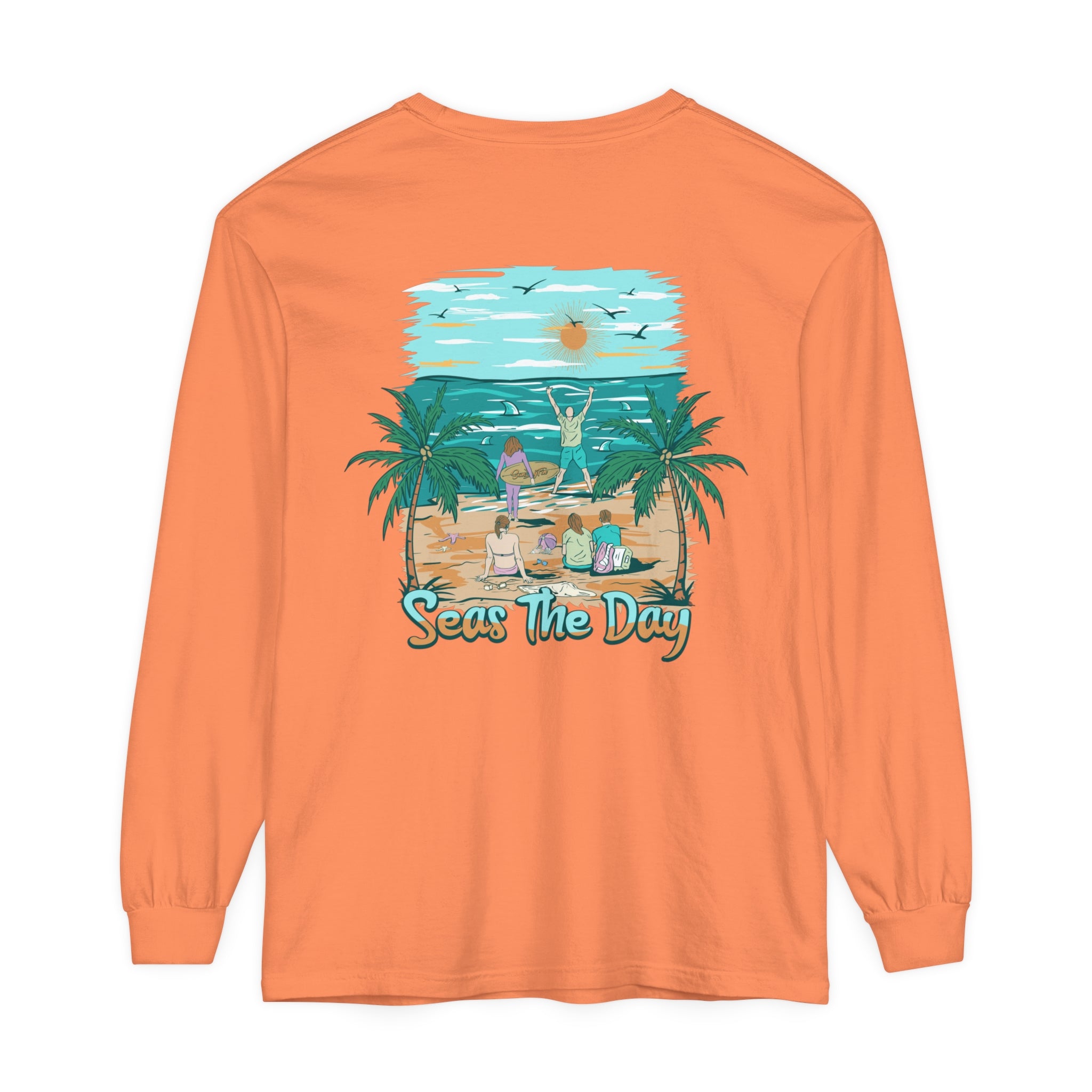 Seas The Day Unisex Long Sleeve Beach Tee