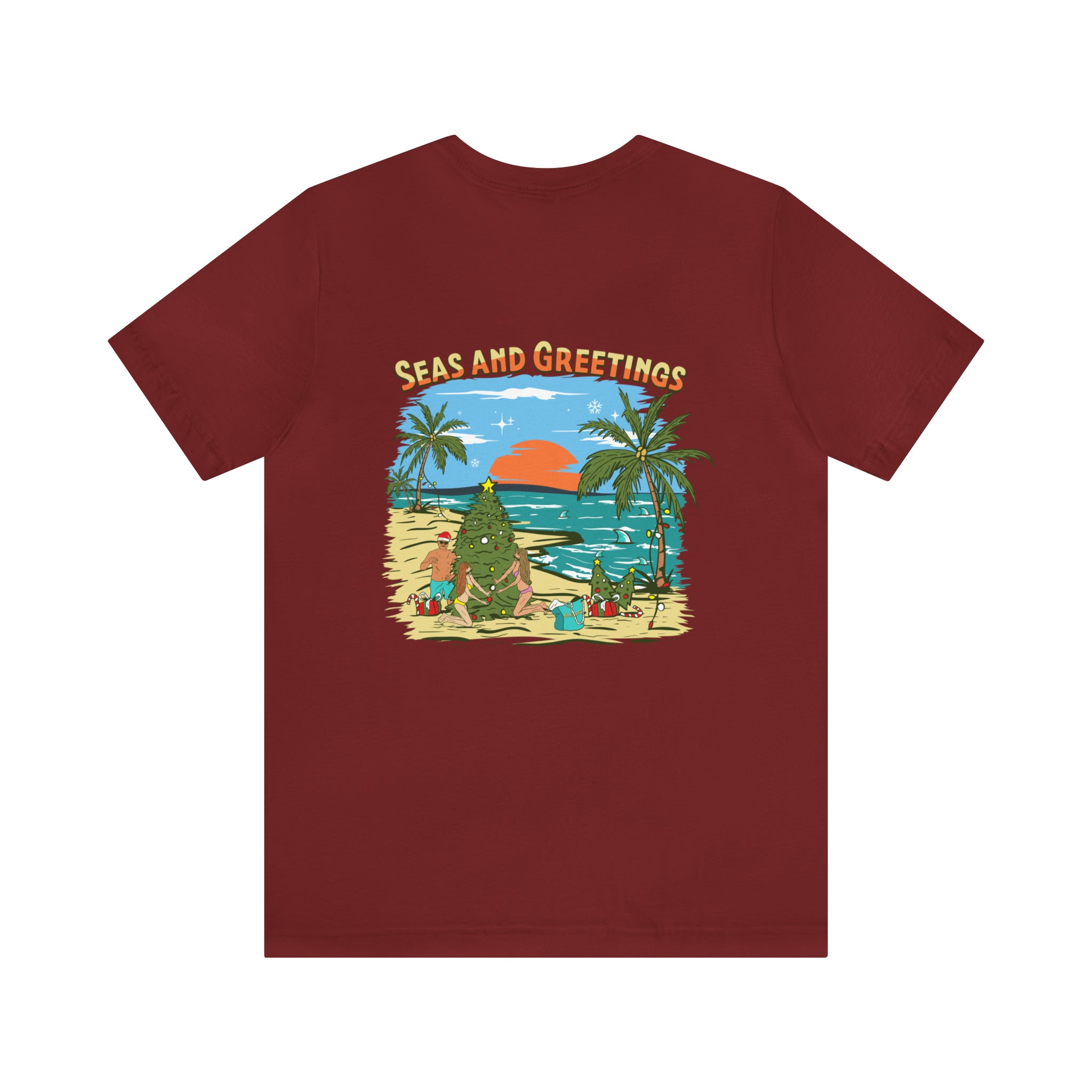 Seas and Greetings Unisex Short Sleeve Beach Tee