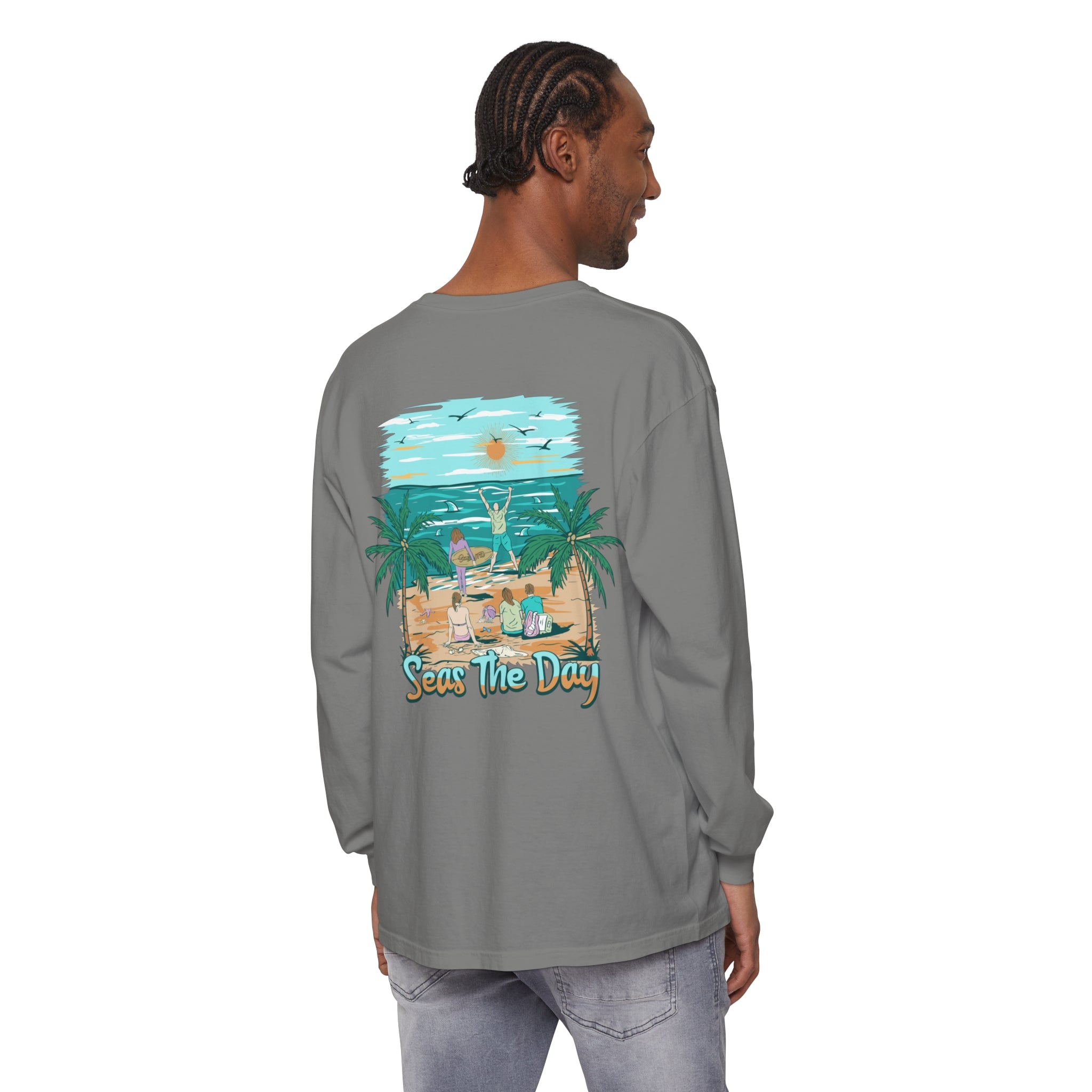 Seas The Day Unisex Long Sleeve Beach Tee