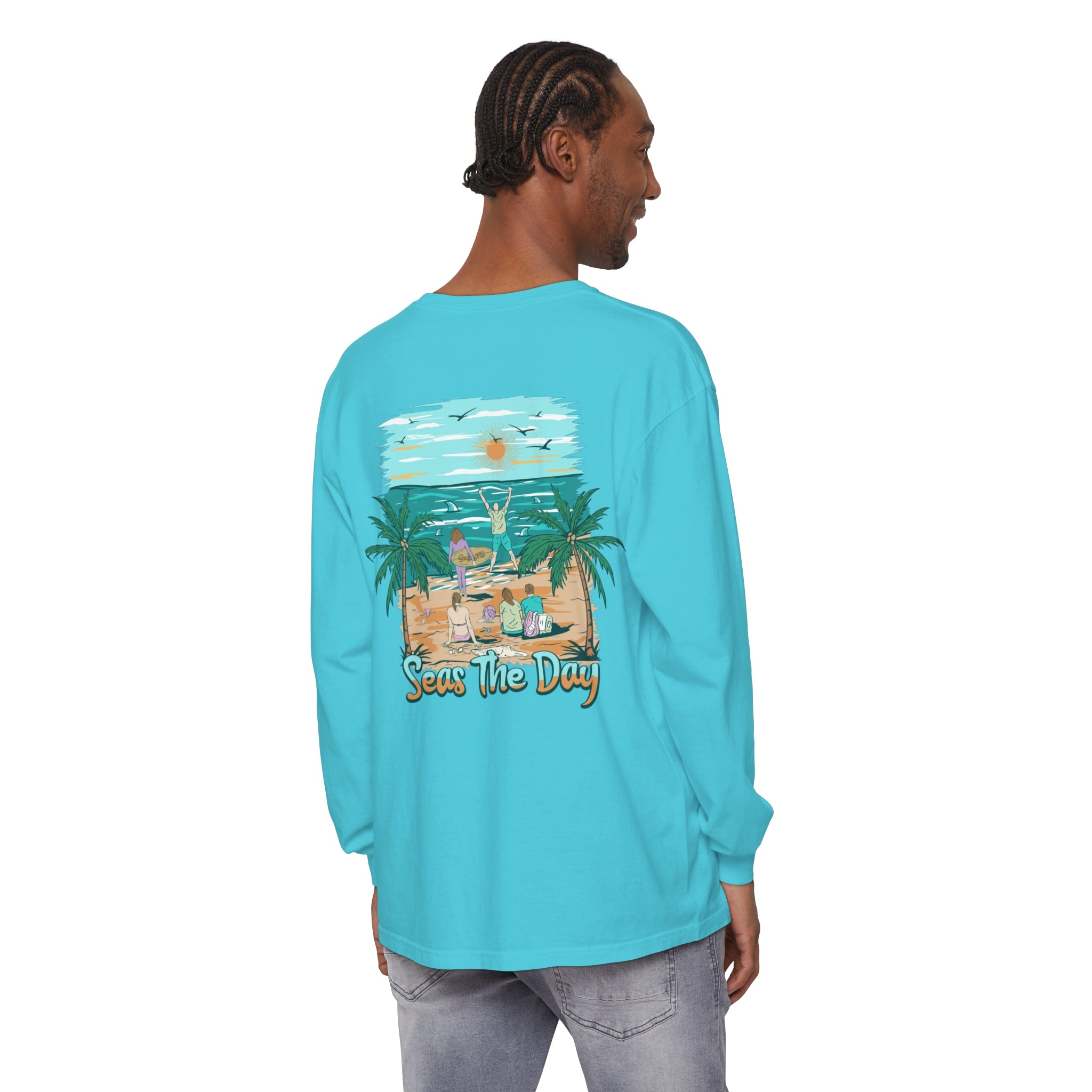 Seas The Day Unisex Long Sleeve Beach Tee