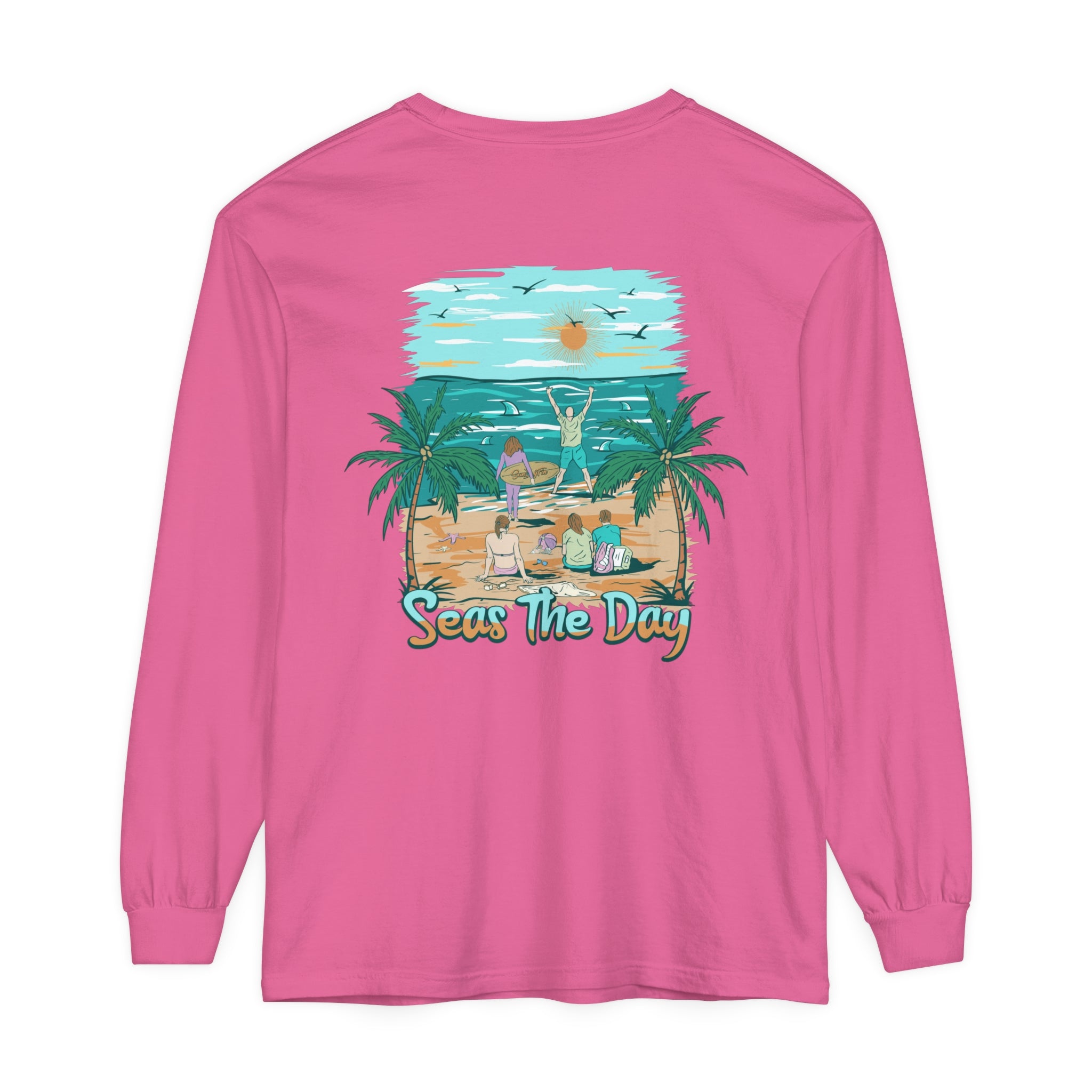 Seas The Day Unisex Long Sleeve Beach Tee