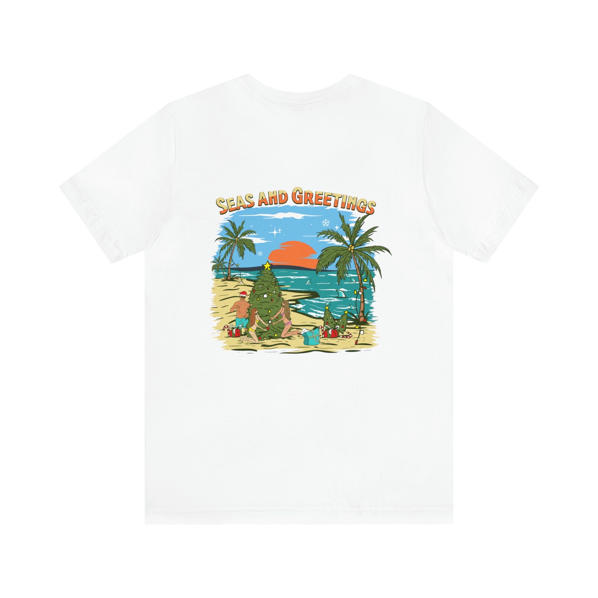 Seas and Greetings Unisex Short Sleeve Beach Tee