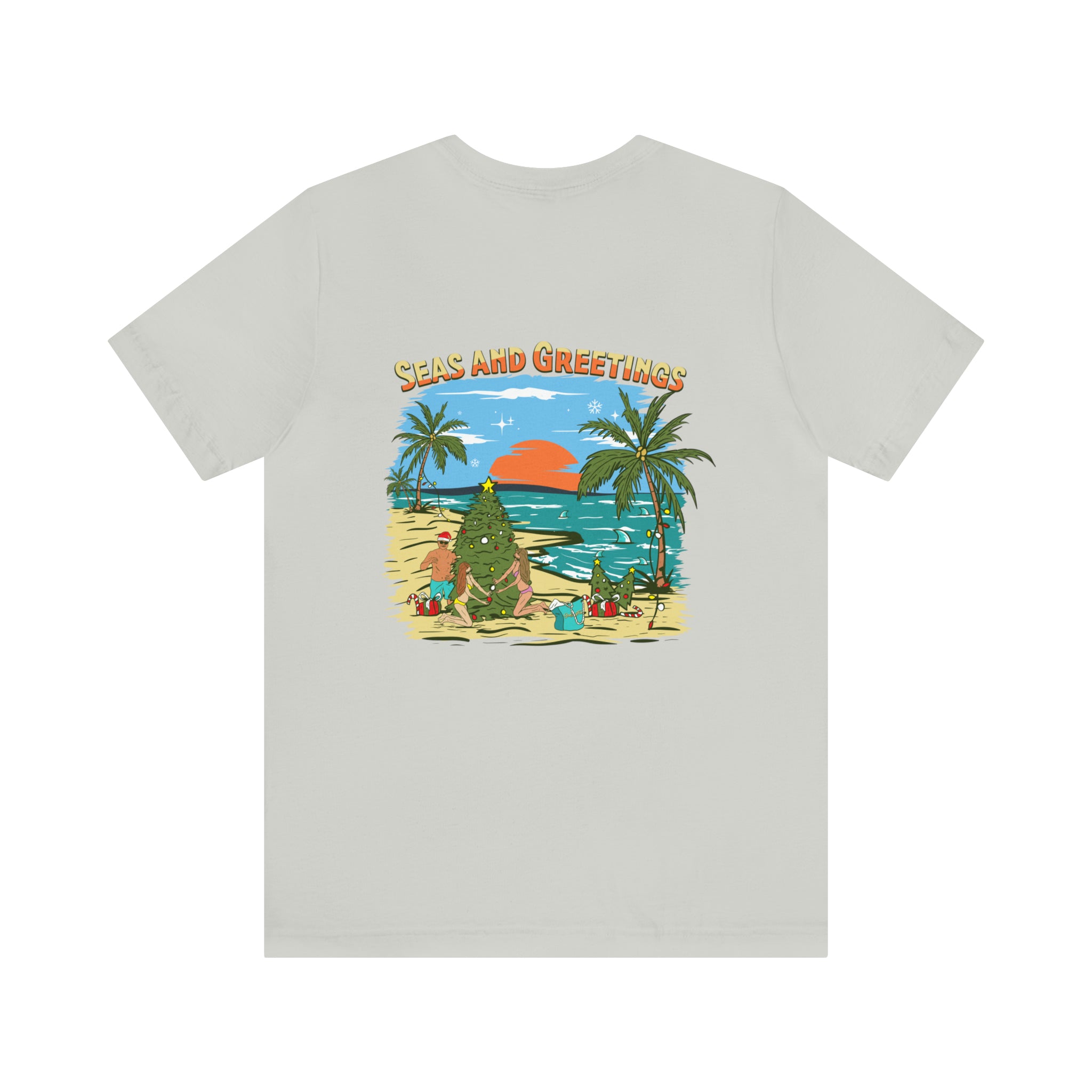 Seas and Greetings Unisex Short Sleeve Beach Tee