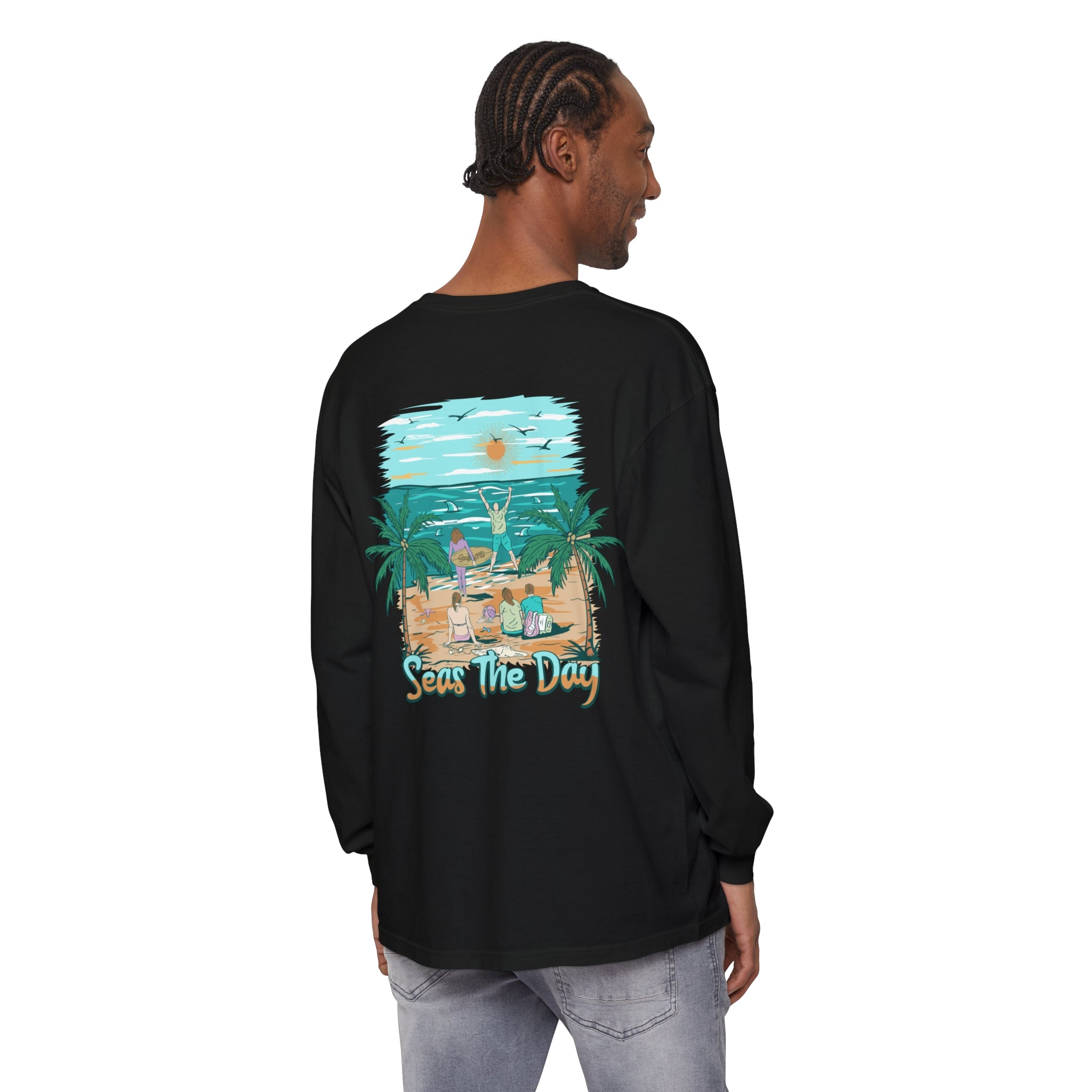 Seas The Day Unisex Long Sleeve Beach Tee