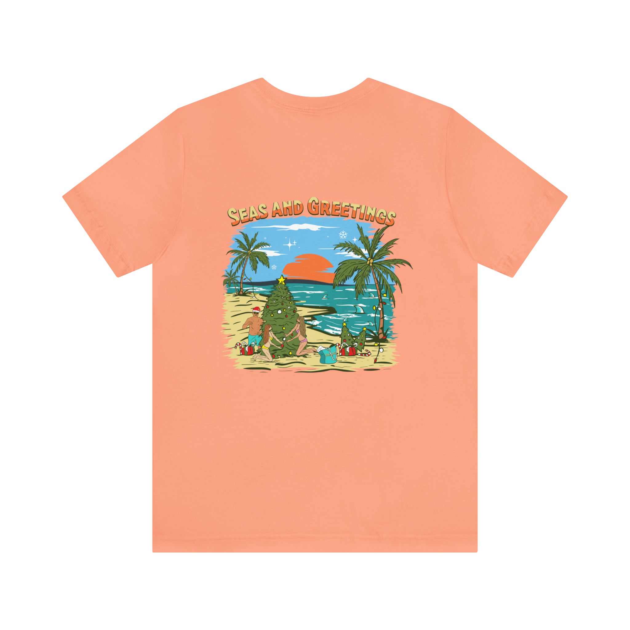 Seas and Greetings Unisex Short Sleeve Beach Tee