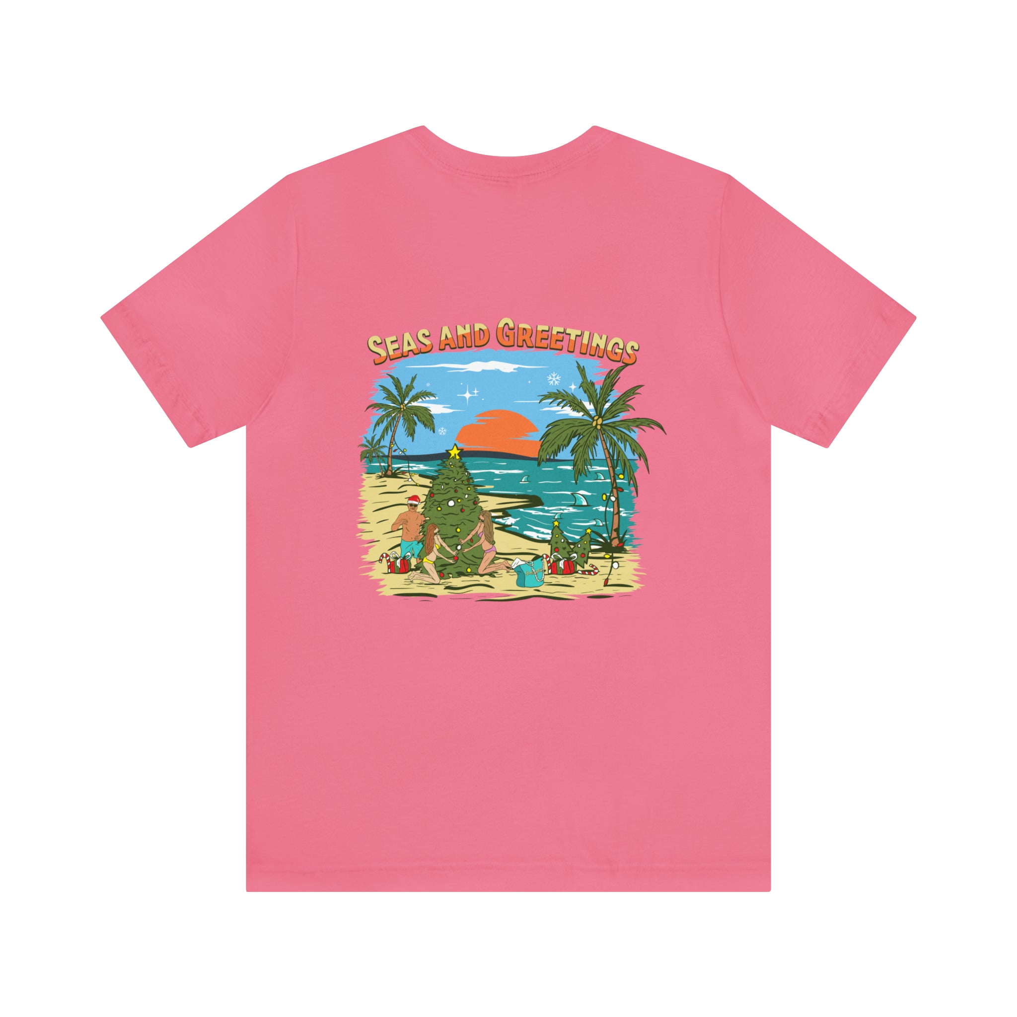 Seas and Greetings Unisex Short Sleeve Beach Tee