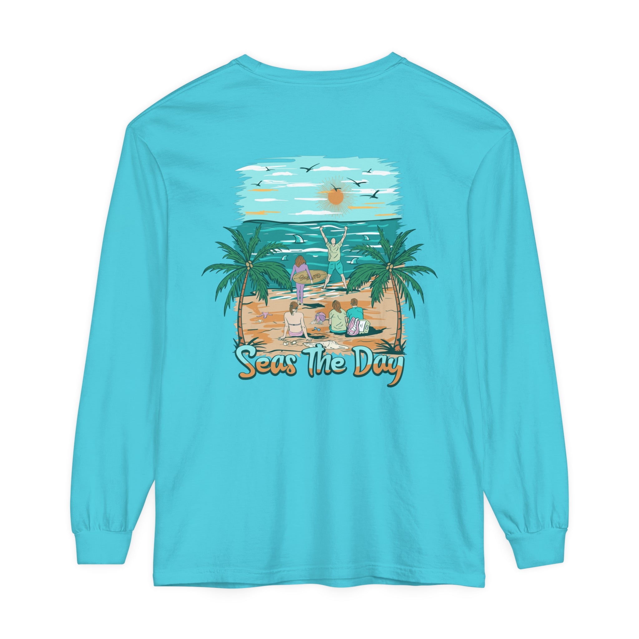 Seas The Day Unisex Long Sleeve Beach Tee