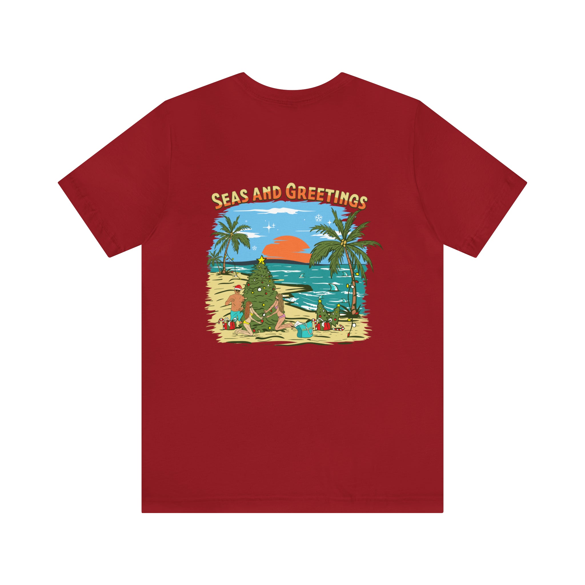 Seas and Greetings Unisex Short Sleeve Beach Tee