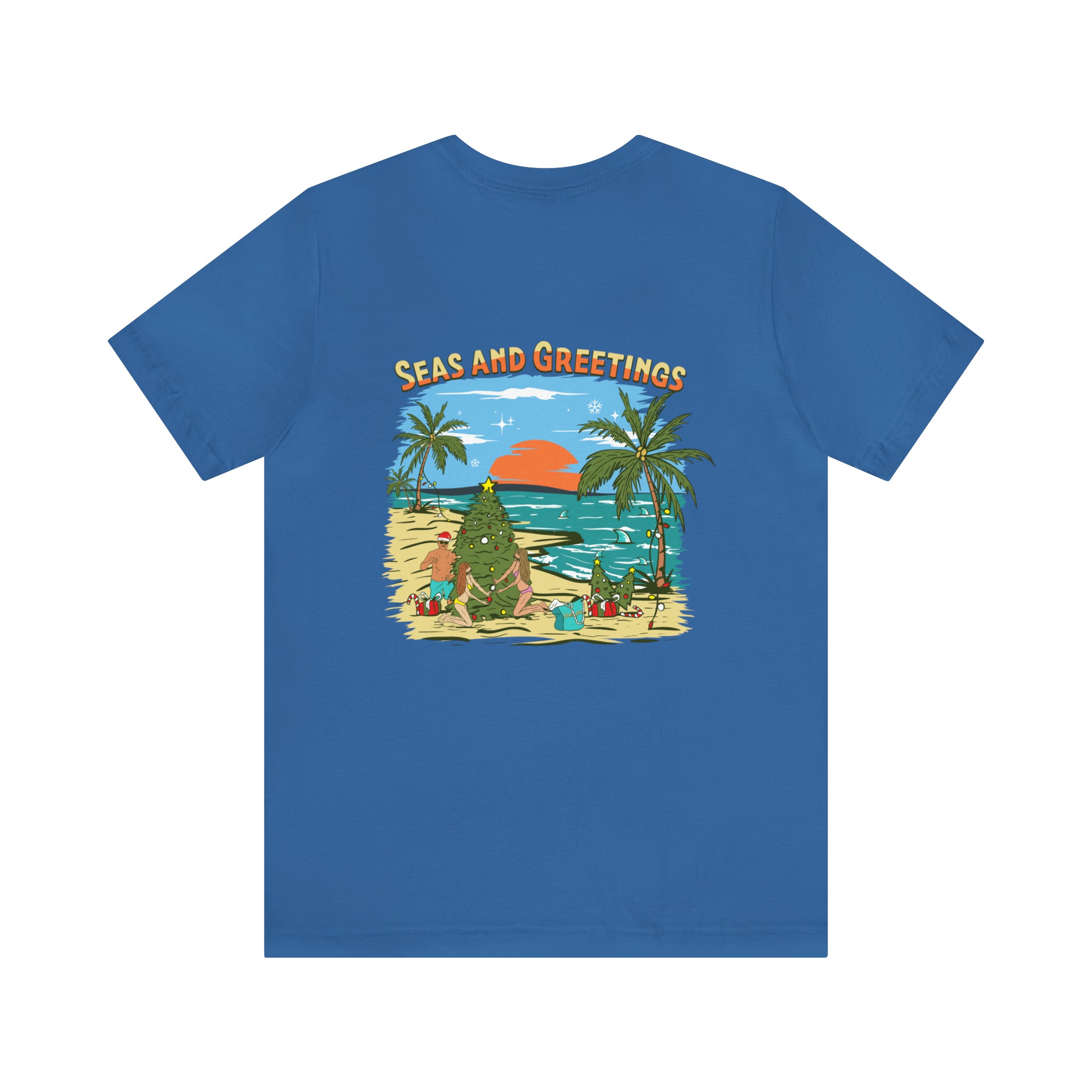 Seas and Greetings Unisex Short Sleeve Beach Tee