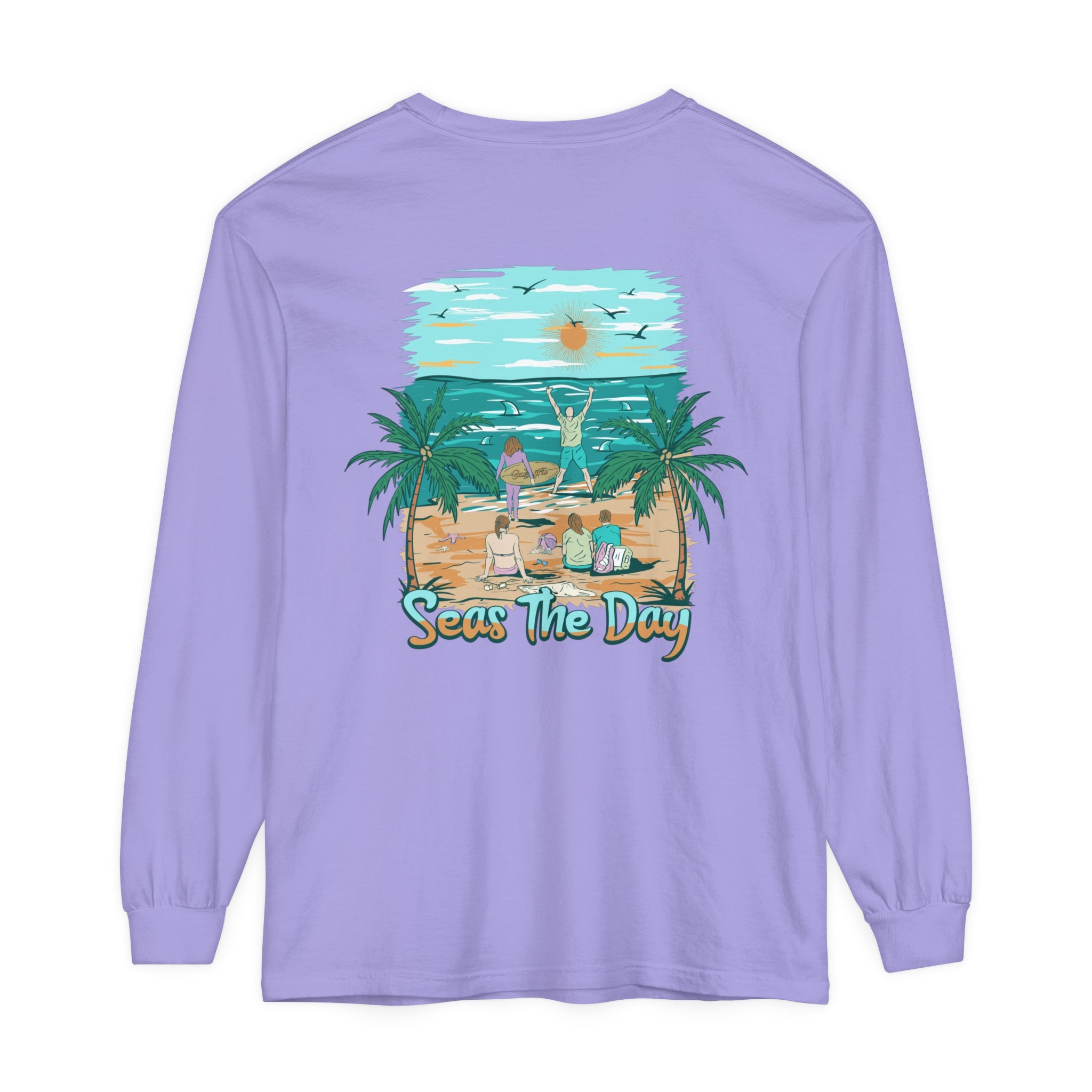 Seas The Day Unisex Long Sleeve Beach Tee