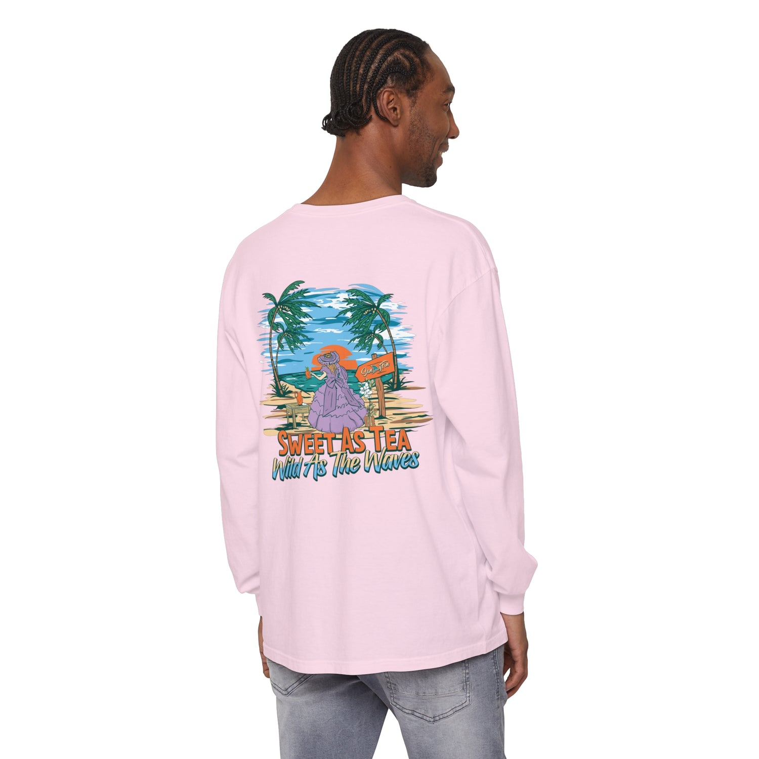 Sweet As Tea Wild As The Waves Unisex Long Sleeve Beach Tee