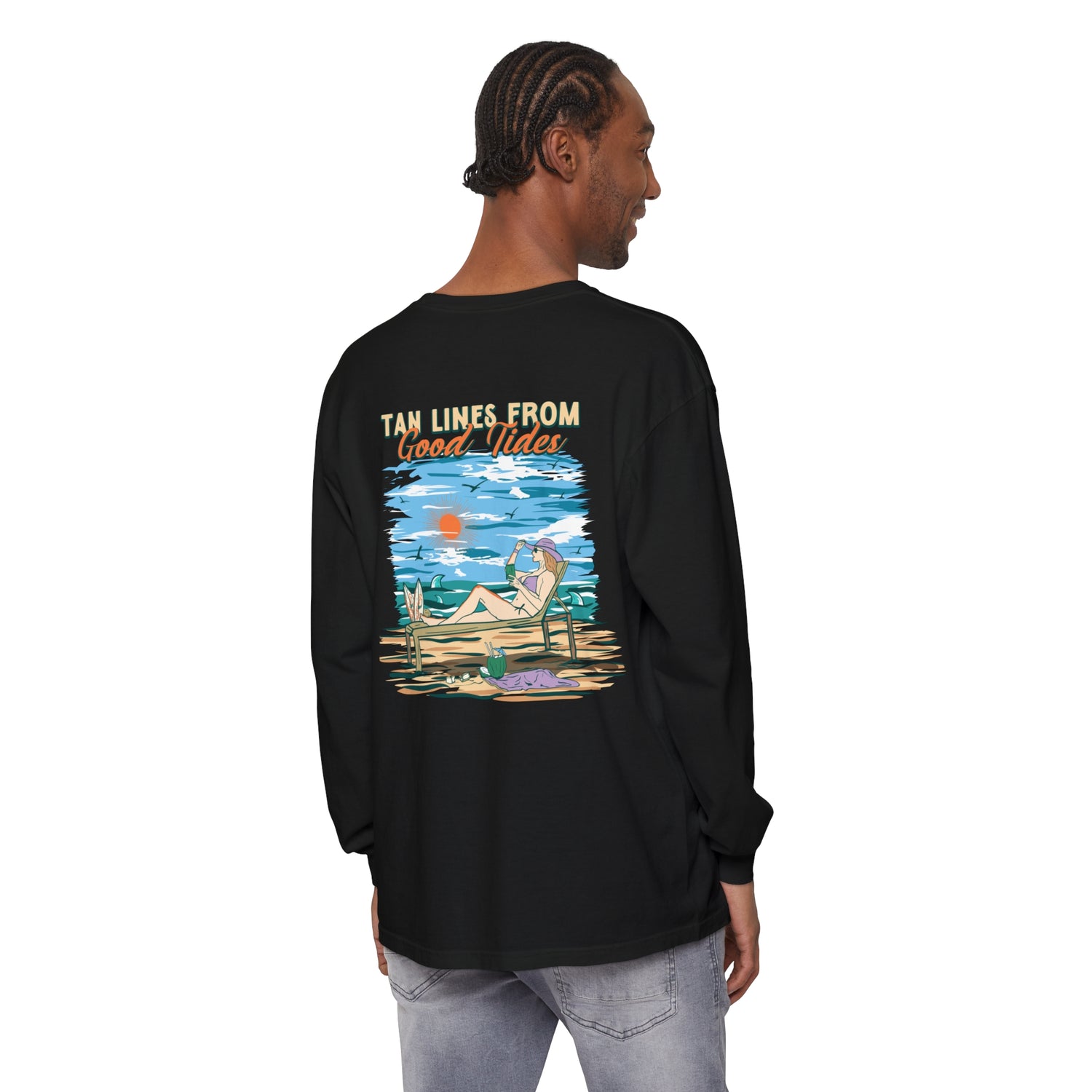 Tan Lines From Good Tides Unisex Long Sleeve Beach Tee