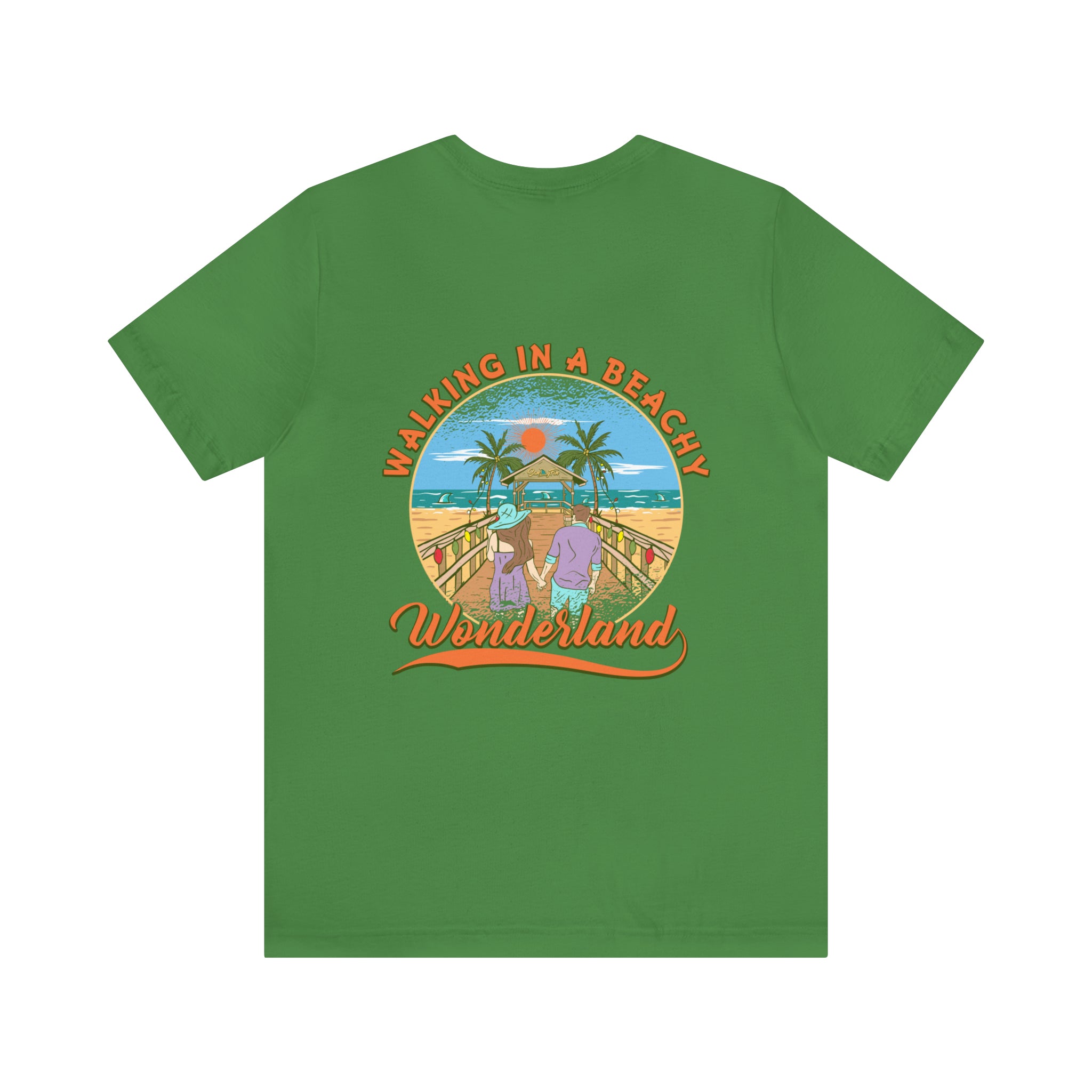 Walking In A Beachy Wonderland Unisex Short Sleeve Beach Tee