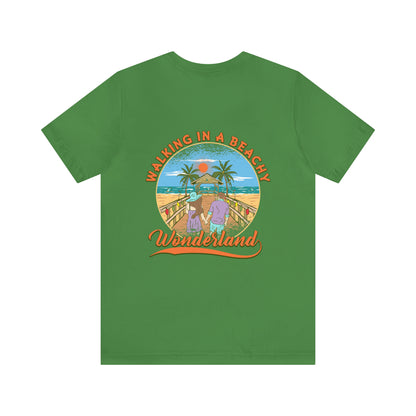 Walking In A Beachy Wonderland Unisex Short Sleeve Beach Tee