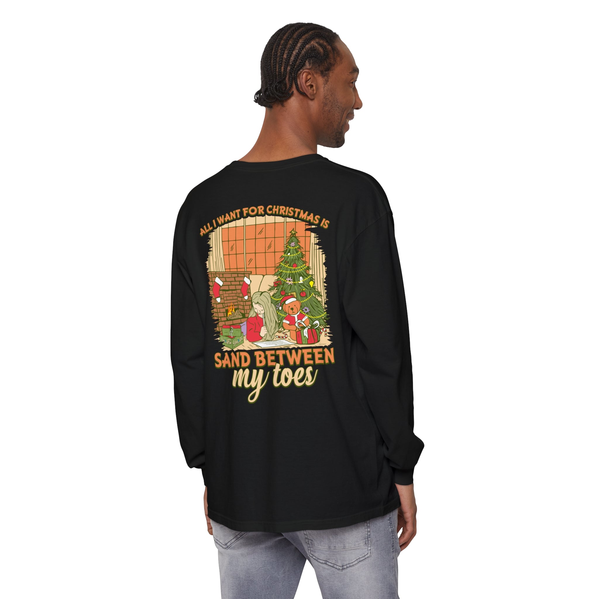 All I Want For Christmas Is Sand Between My Toes Unisex Long Sleeve Beach Tee