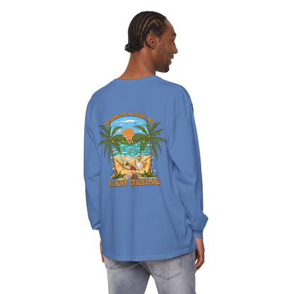 Dreaming of a Bright and Beachy Christmas Unisex Long Sleeve Beach Tee