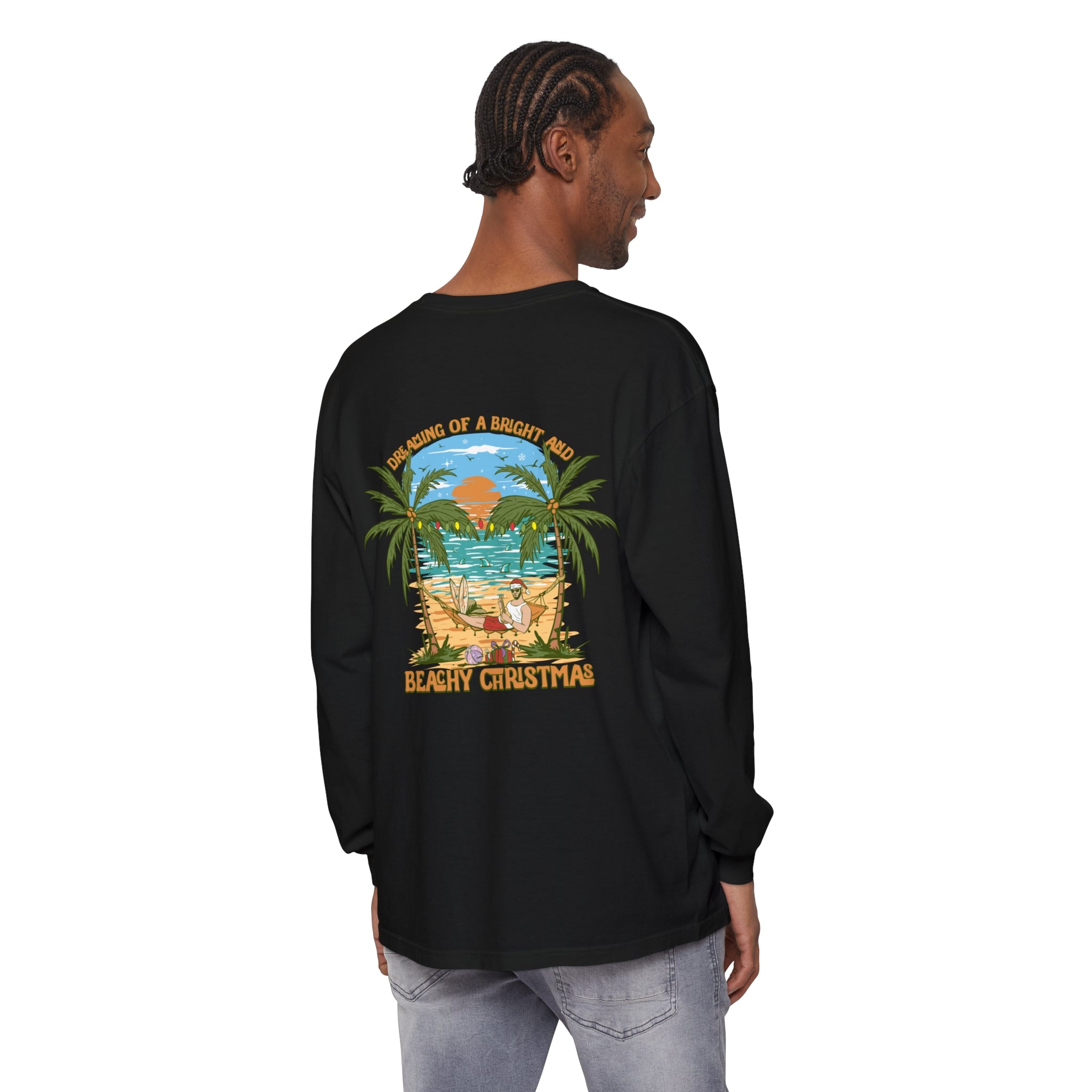 Dreaming of a Bright and Beachy Christmas Unisex Long Sleeve Beach Tee