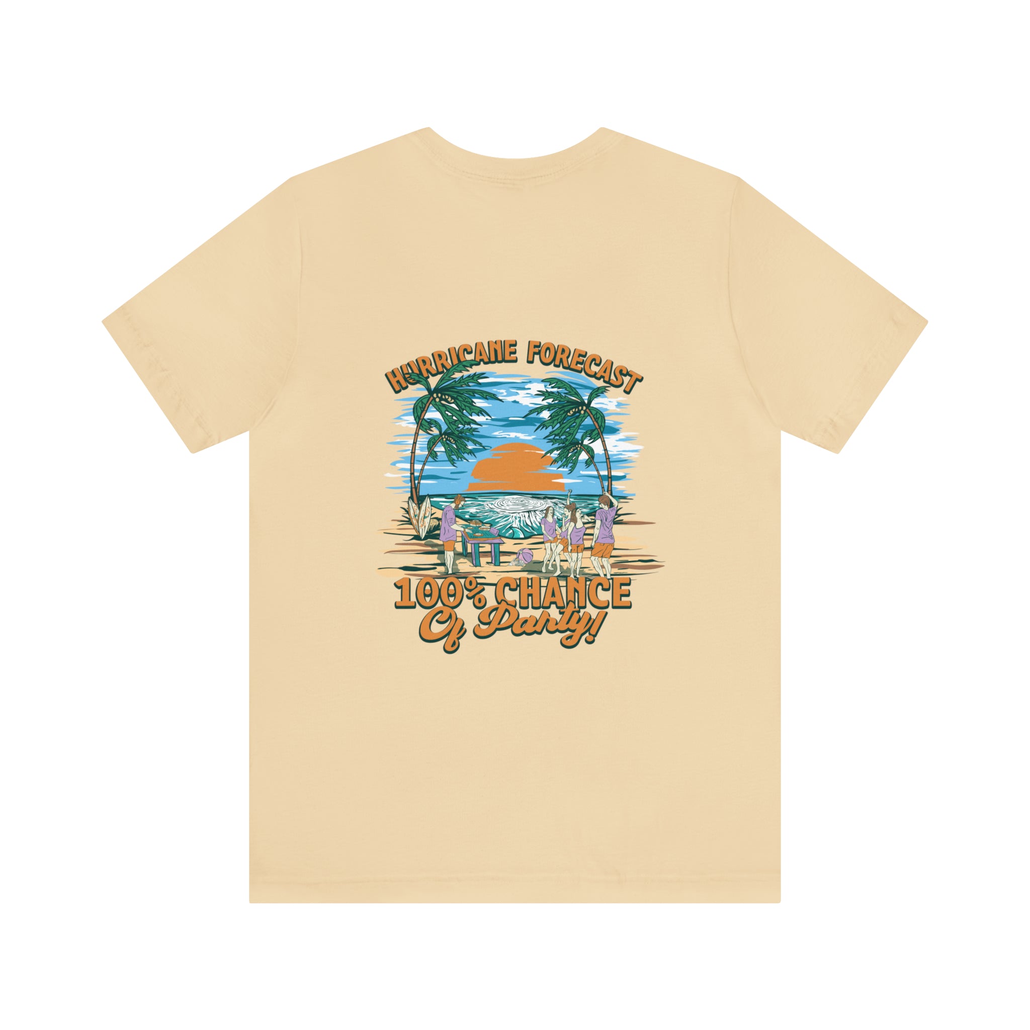 Hurricane Forecast 100% Chance of Party Unisex Beach Tee