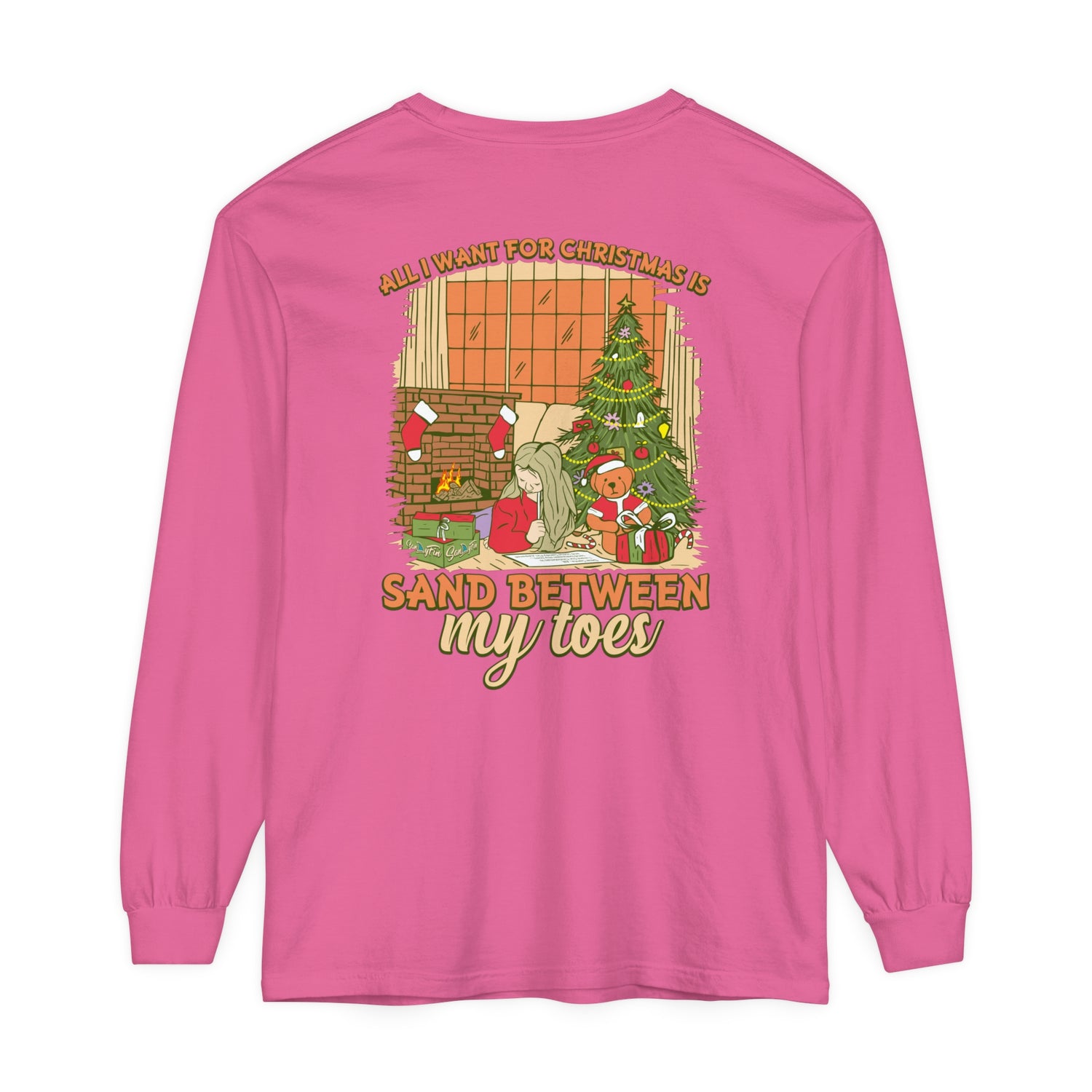 All I Want For Christmas Is Sand Between My Toes Unisex Long Sleeve Beach Tee