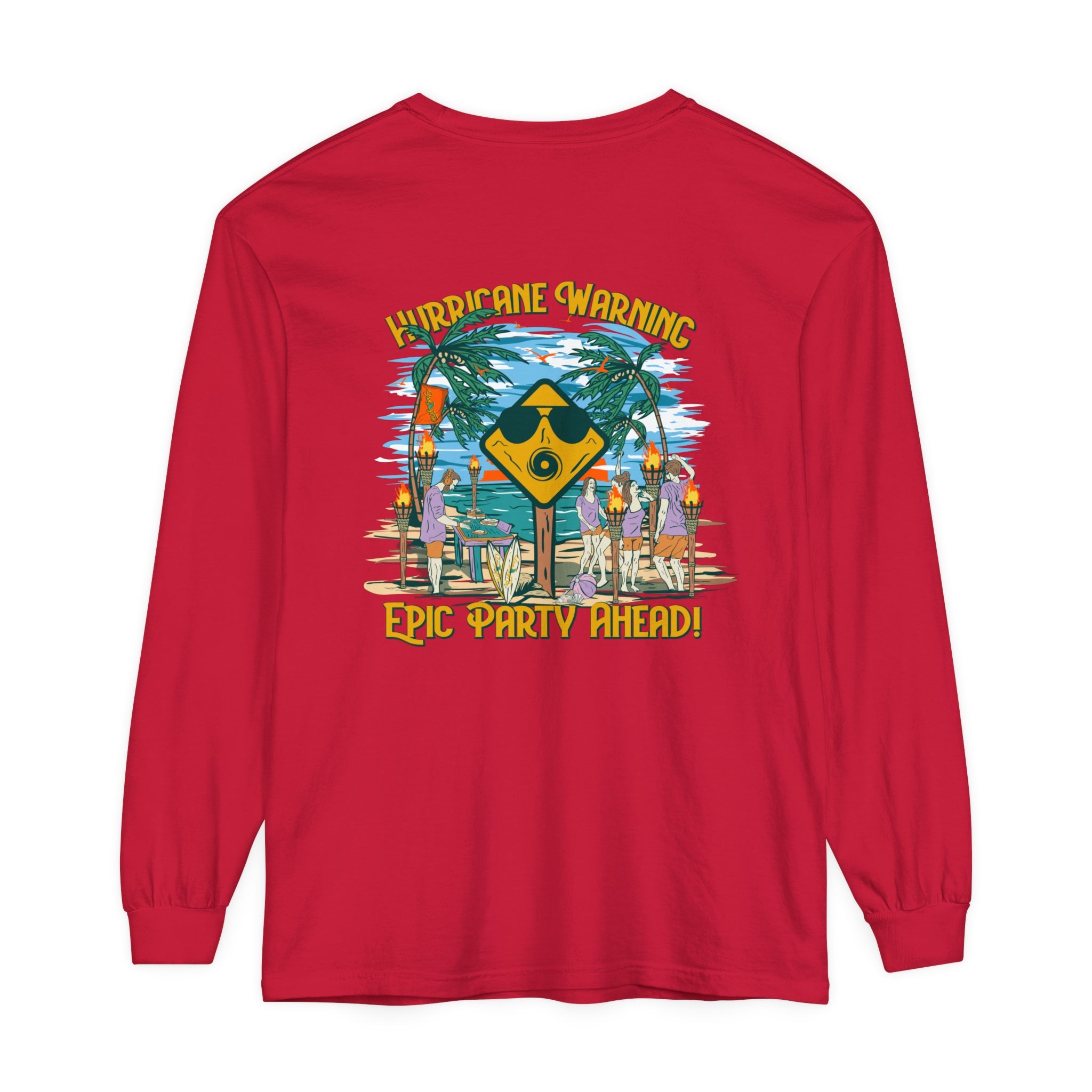 Hurricane Warning Epic Party Ahead Unisex Long Sleeve Beach Tee