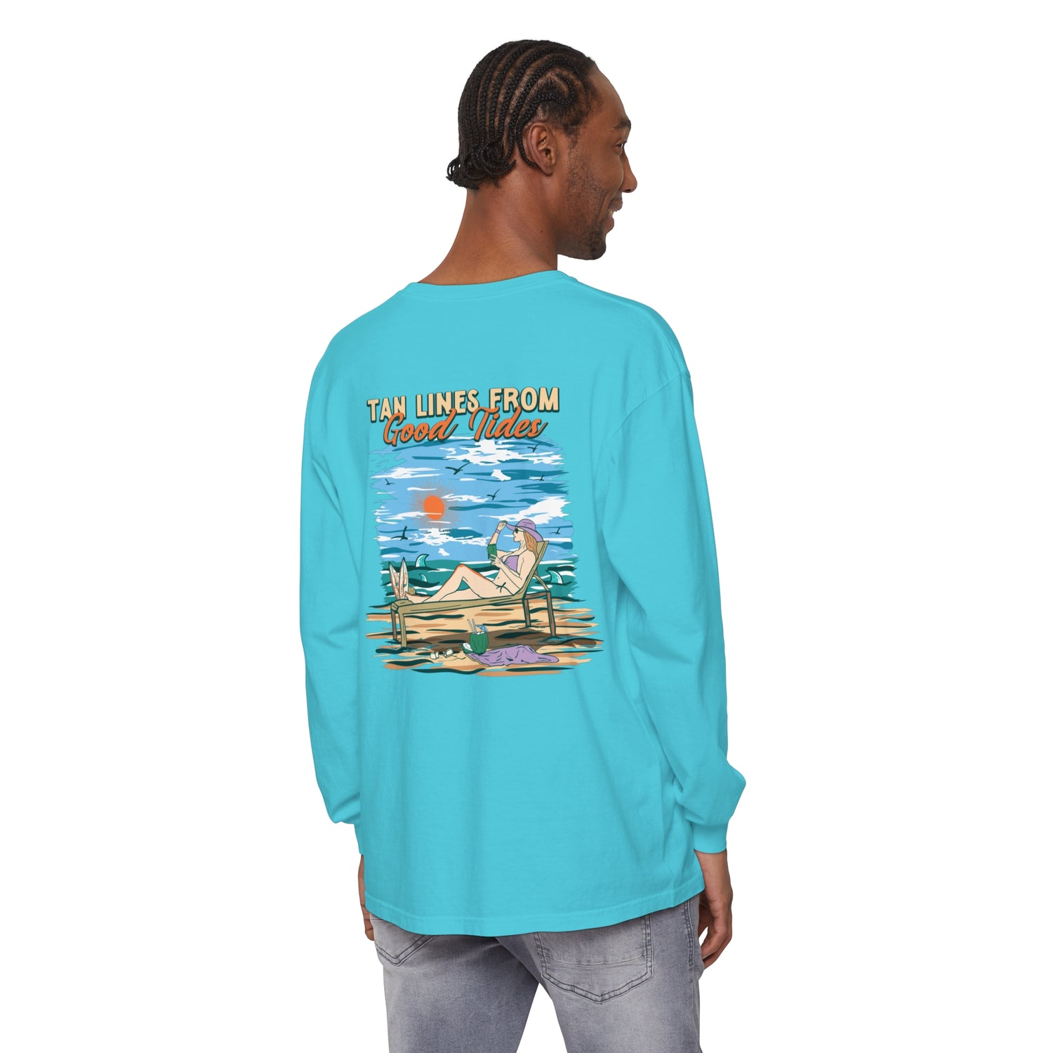 Tan Lines From Good Tides Unisex Long Sleeve Beach Tee