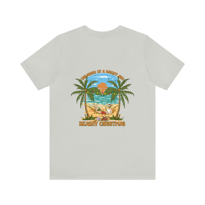 Dreaming of a Bright and Beachy Christmas Unisex Short Sleeve Beach Tee