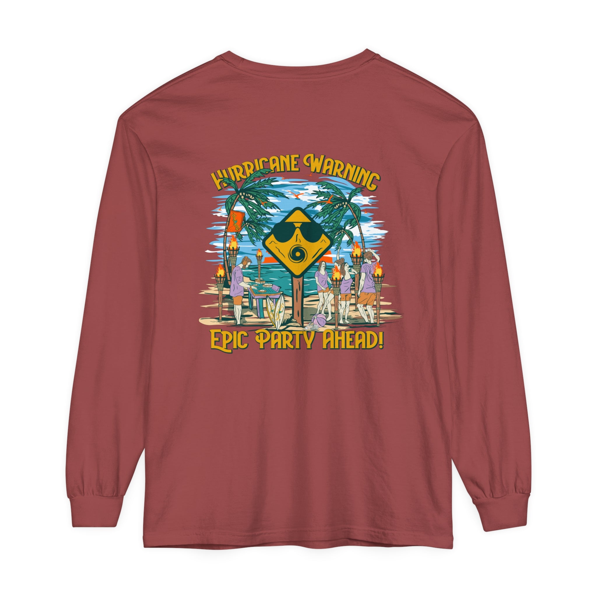 Hurricane Warning Epic Party Ahead Unisex Long Sleeve Beach Tee