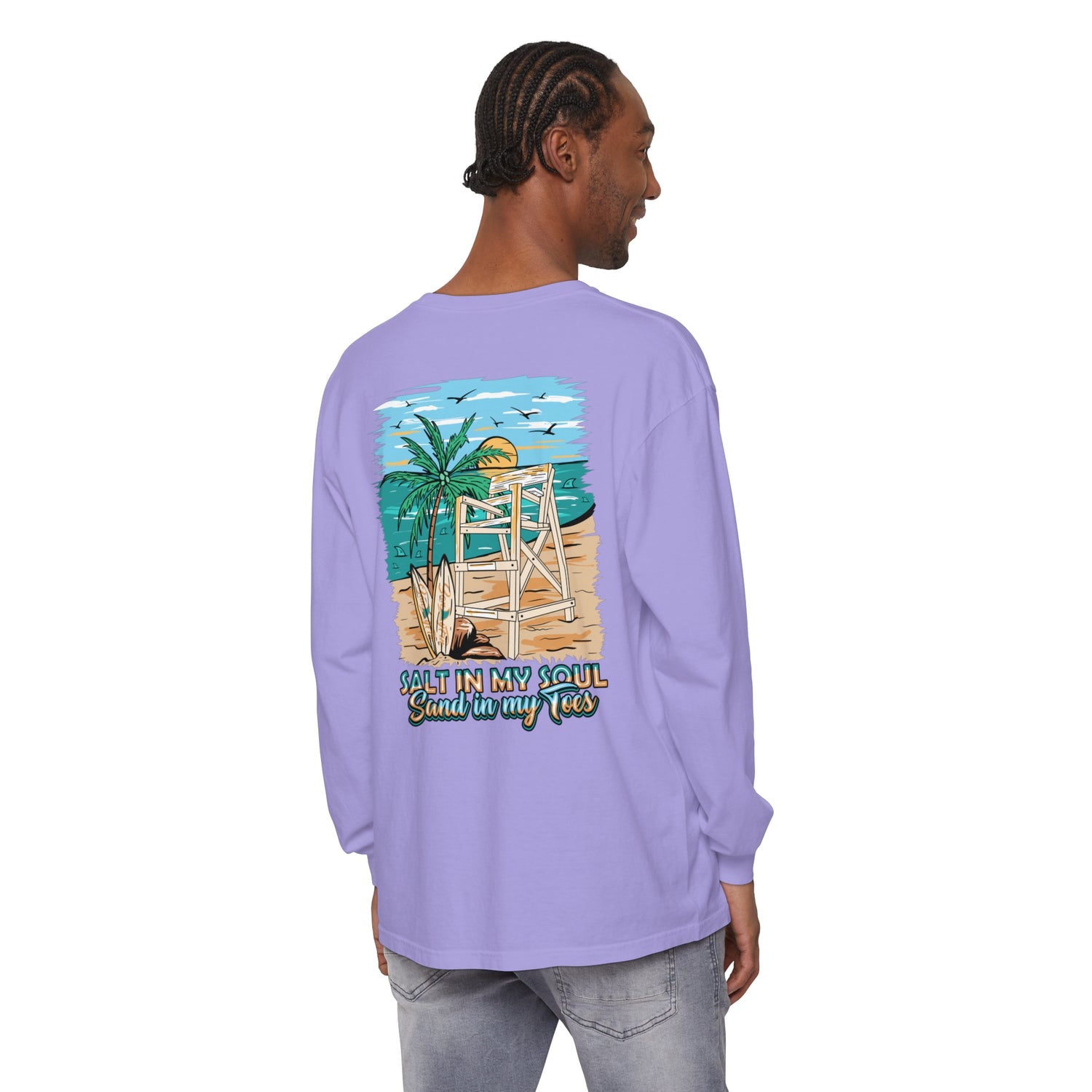 Salt In My Soul Sand In My Toes Unisex Long Sleeve Beach Tee