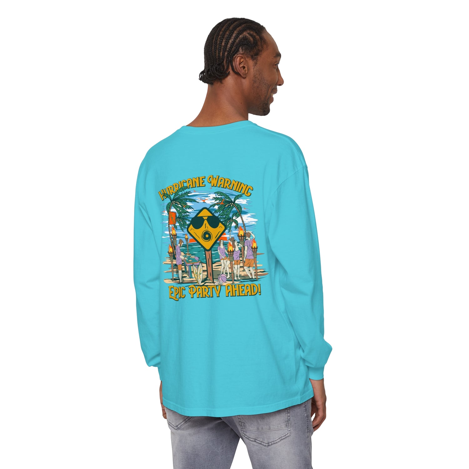 Hurricane Warning Epic Party Ahead Unisex Long Sleeve Beach Tee