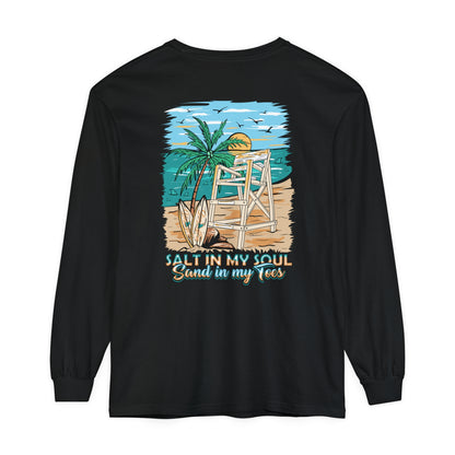 Salt In My Soul Sand In My Toes Unisex Long Sleeve Beach Tee