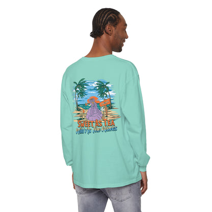 Sweet As Tea Wild As The Waves Unisex Long Sleeve Beach Tee