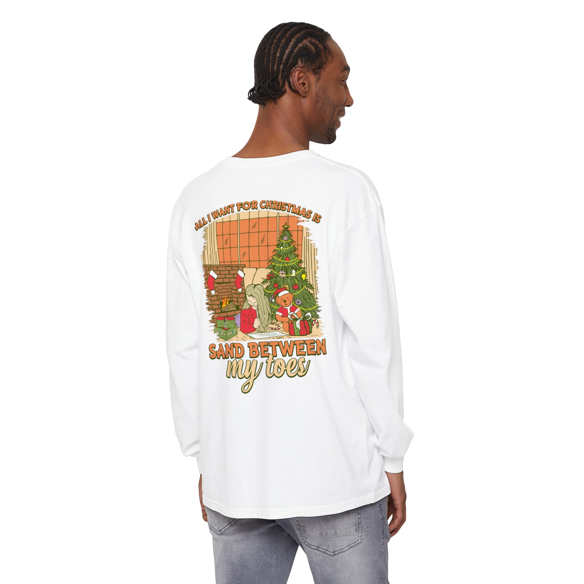 All I Want For Christmas Is Sand Between My Toes Unisex Long Sleeve Beach Tee