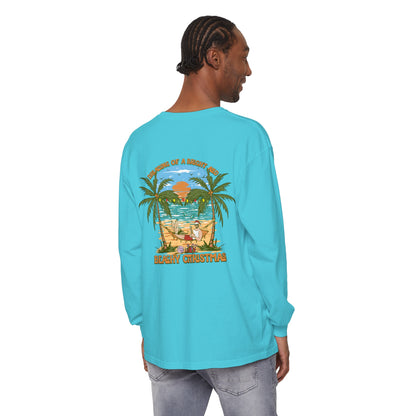 Dreaming of a Bright and Beachy Christmas Unisex Long Sleeve Beach Tee