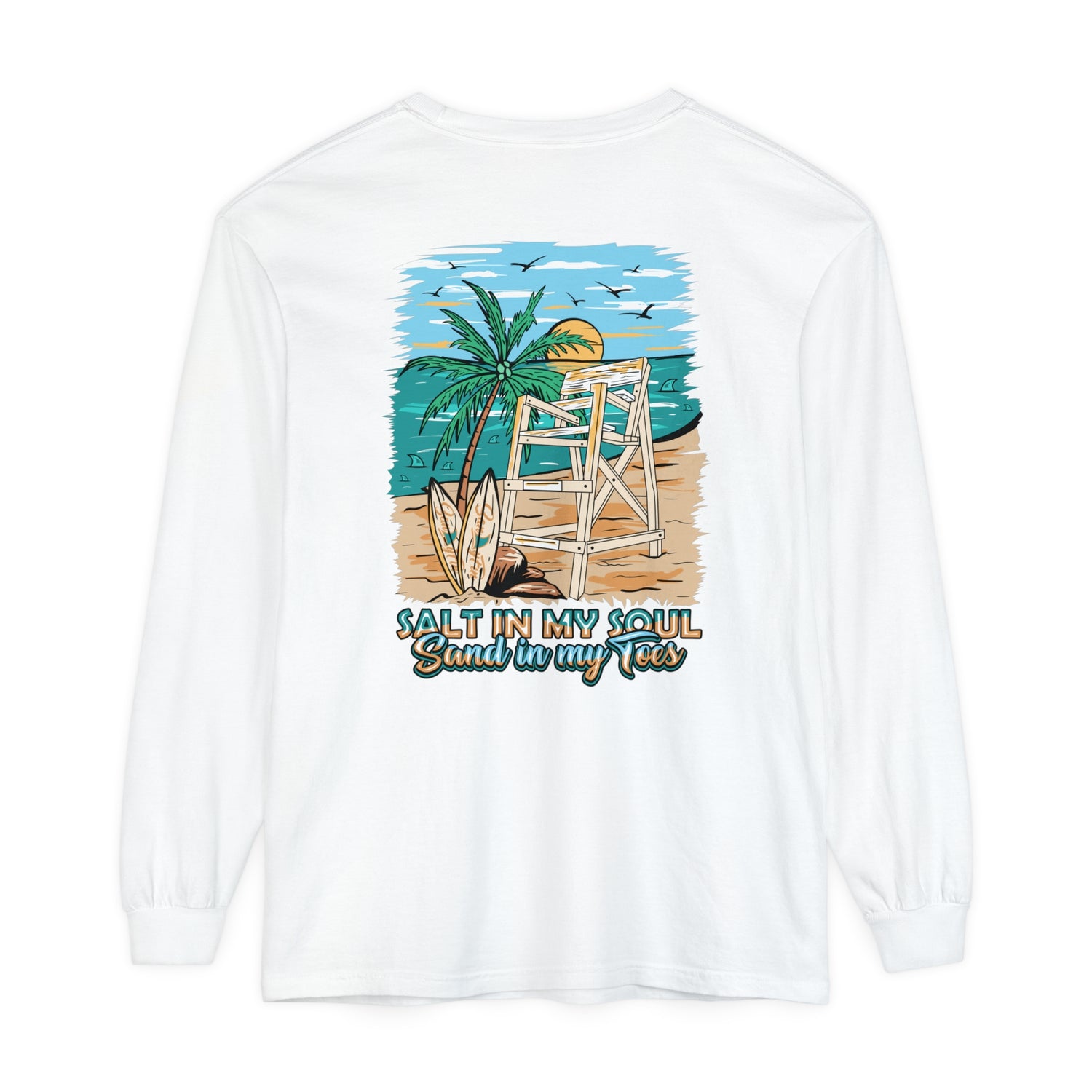 Salt In My Soul Sand In My Toes Unisex Long Sleeve Beach Tee