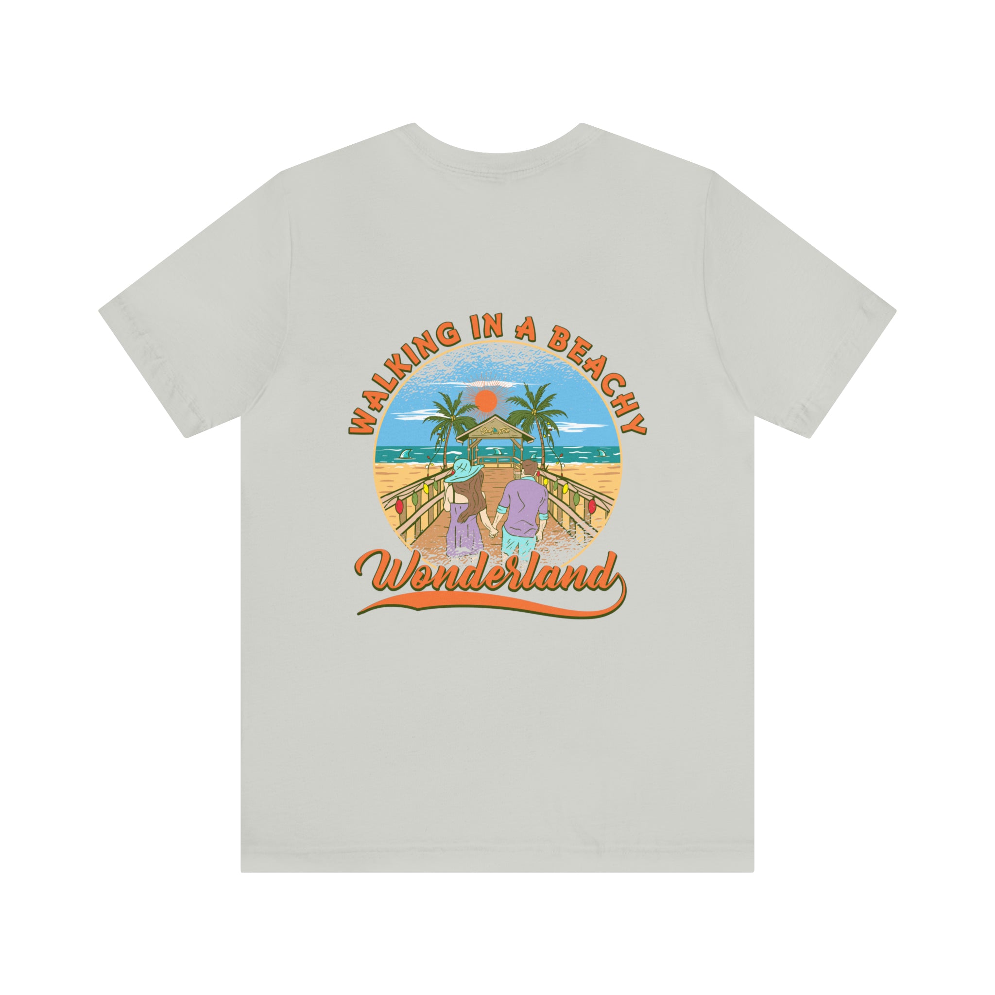 Walking In A Beachy Wonderland Unisex Short Sleeve Beach Tee