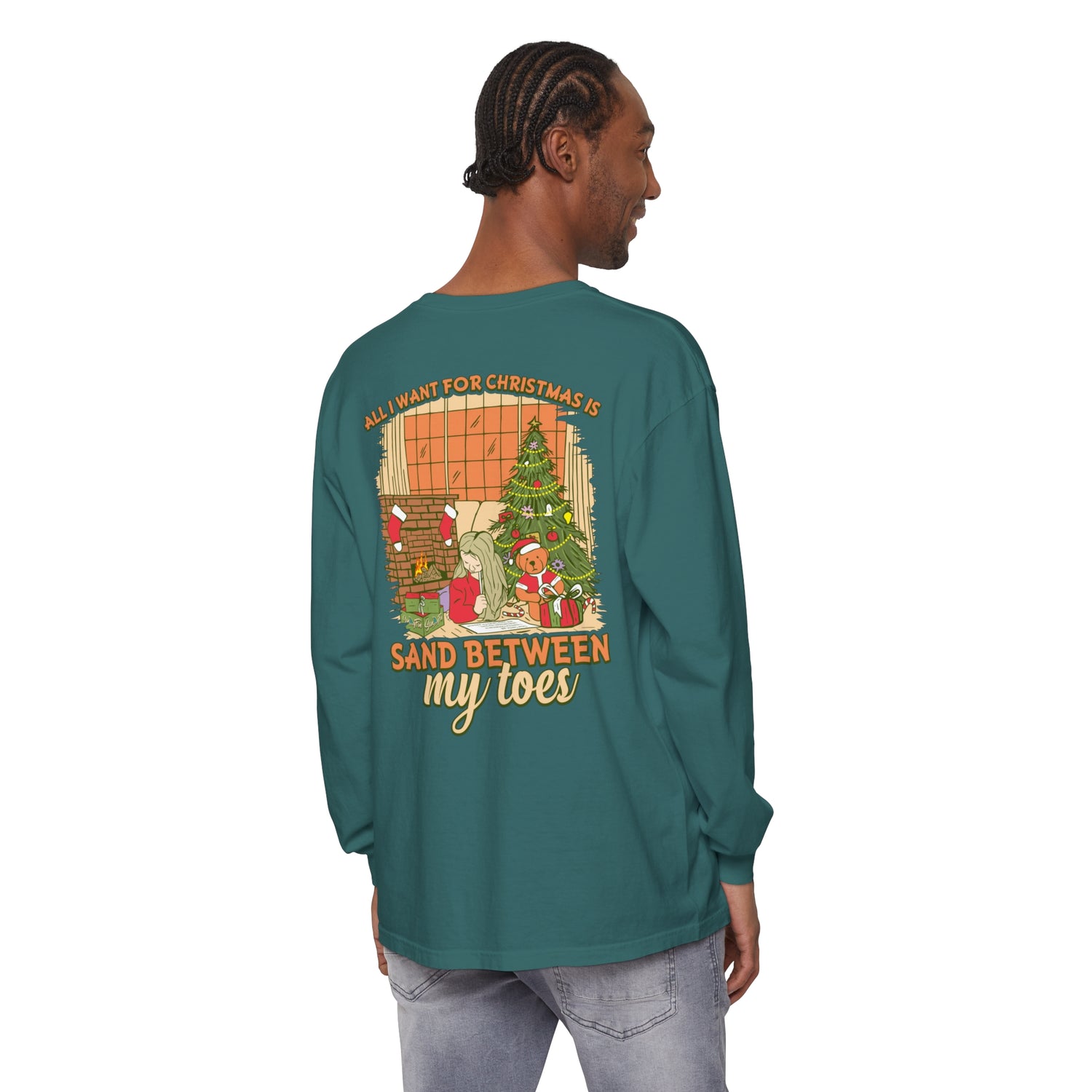 All I Want For Christmas Is Sand Between My Toes Unisex Long Sleeve Beach Tee