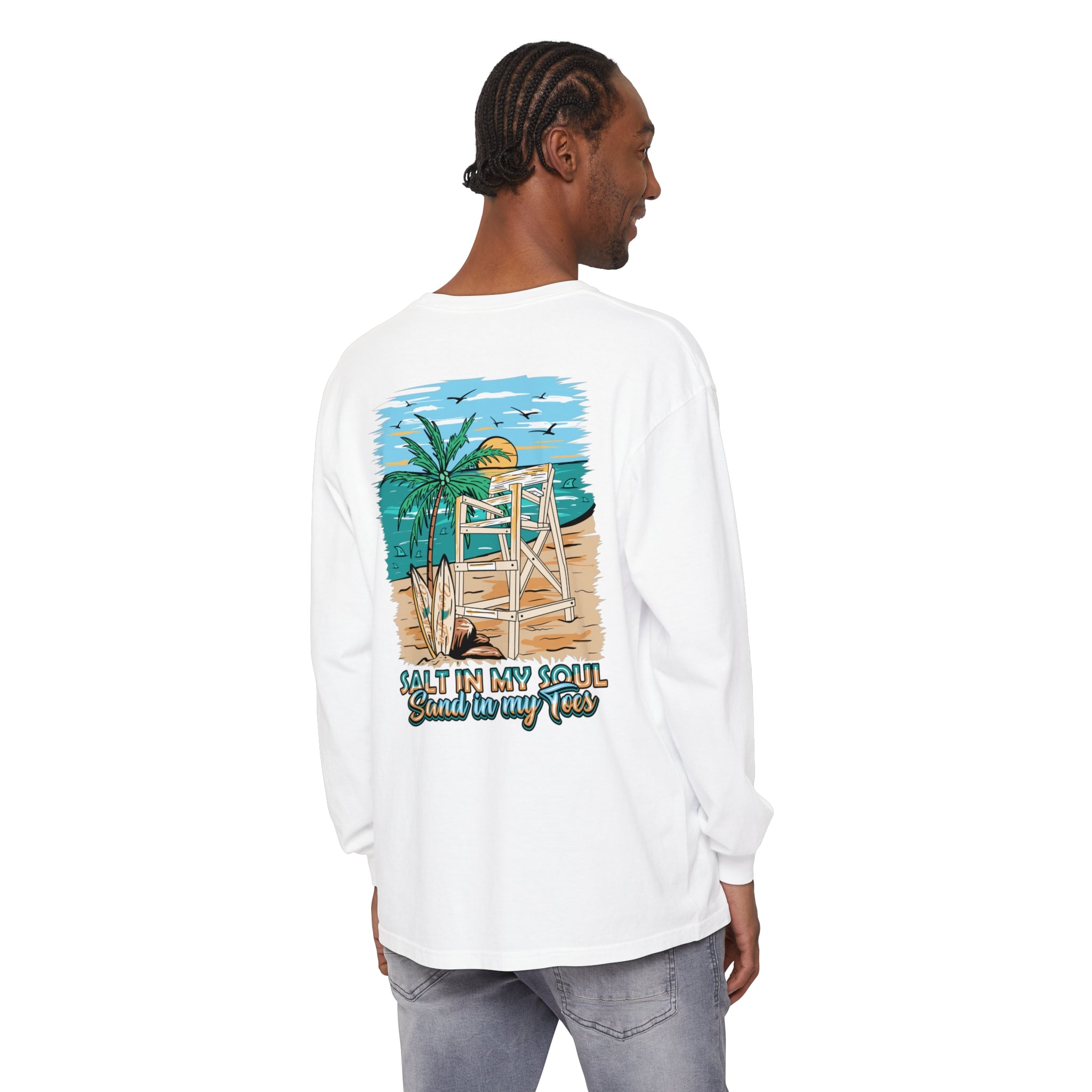 Salt In My Soul Sand In My Toes Unisex Long Sleeve Beach Tee