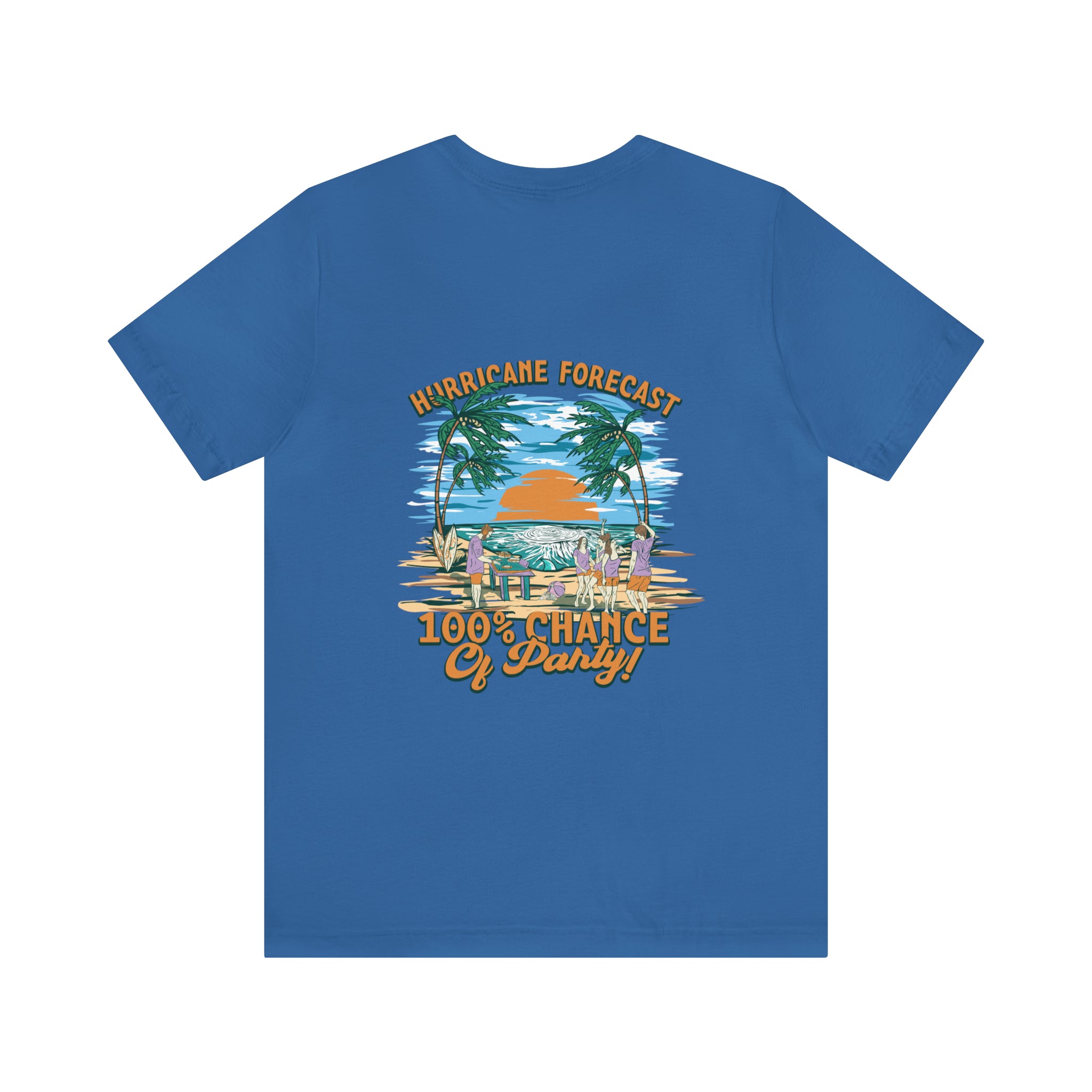 Hurricane Forecast 100% Chance of Party Unisex Beach Tee