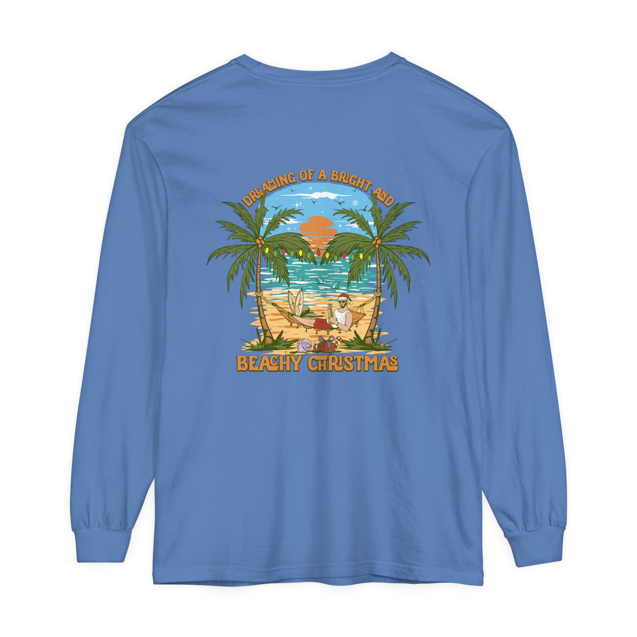 Dreaming of a Bright and Beachy Christmas Unisex Long Sleeve Beach Tee