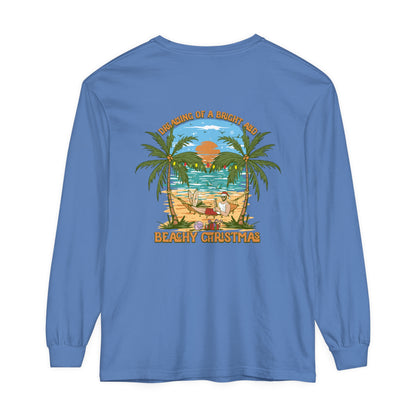 Dreaming of a Bright and Beachy Christmas Unisex Long Sleeve Beach Tee