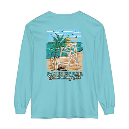 Salt In My Soul Sand In My Toes Unisex Long Sleeve Beach Tee