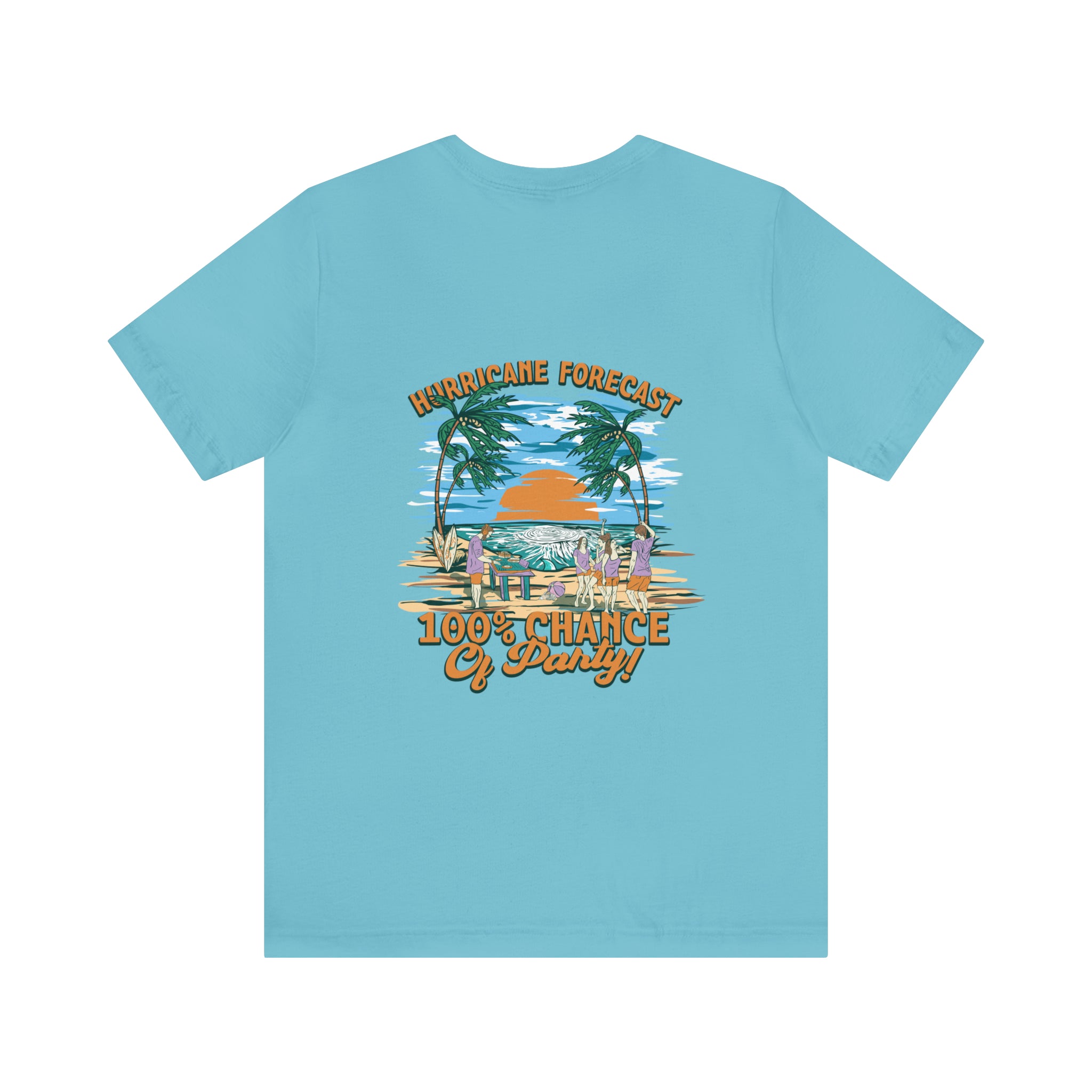 Hurricane Forecast 100% Chance of Party Unisex Beach Tee