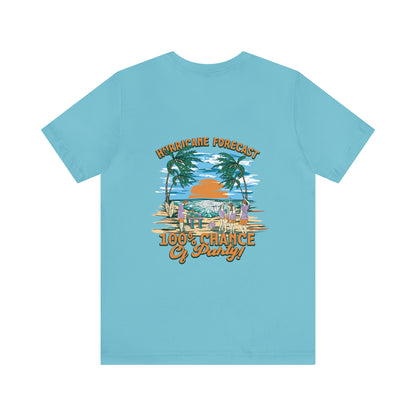 Hurricane Forecast 100% Chance of Party Unisex Beach Tee