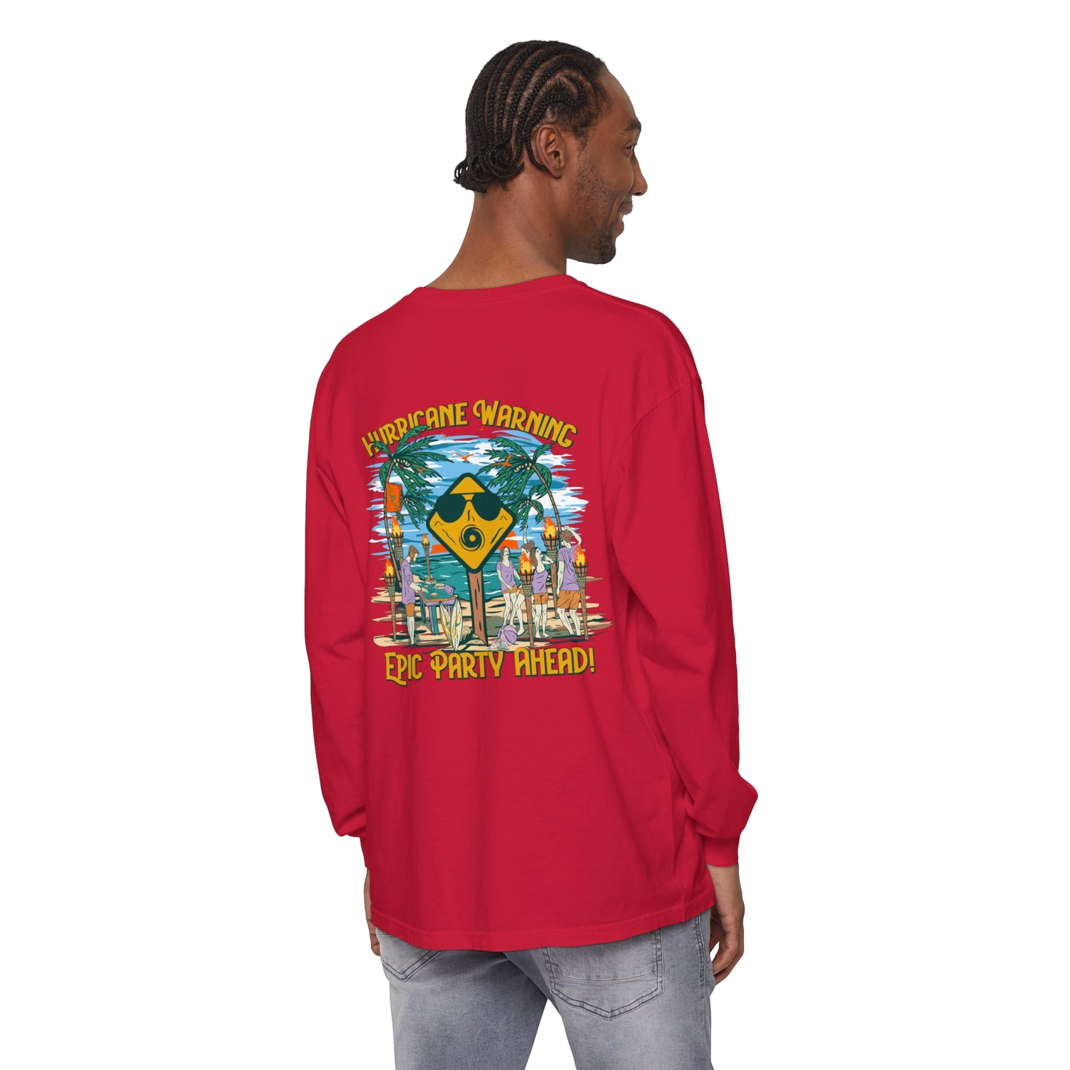 Hurricane Warning Epic Party Ahead Unisex Long Sleeve Beach Tee