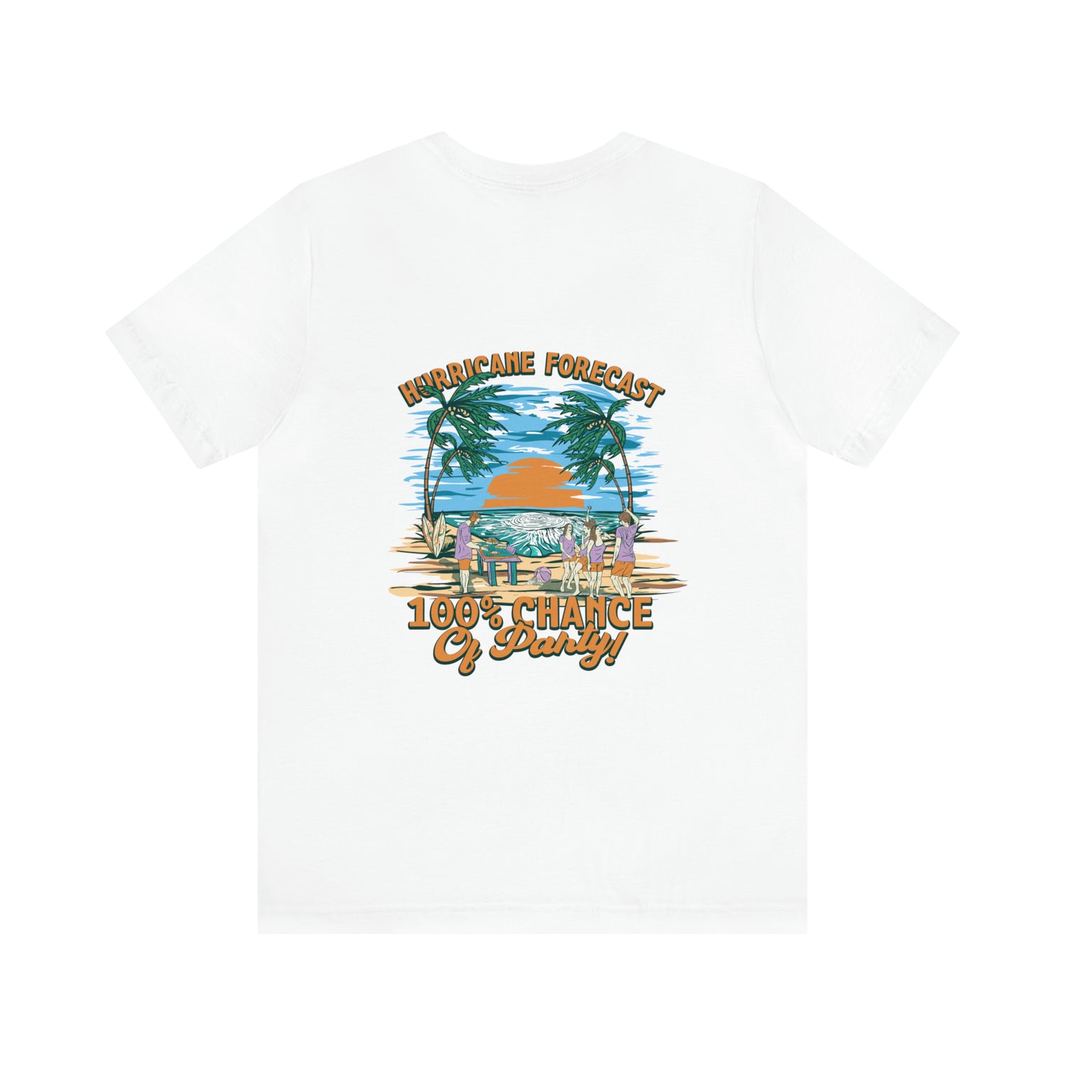 Hurricane Forecast 100% Chance of Party Unisex Beach Tee