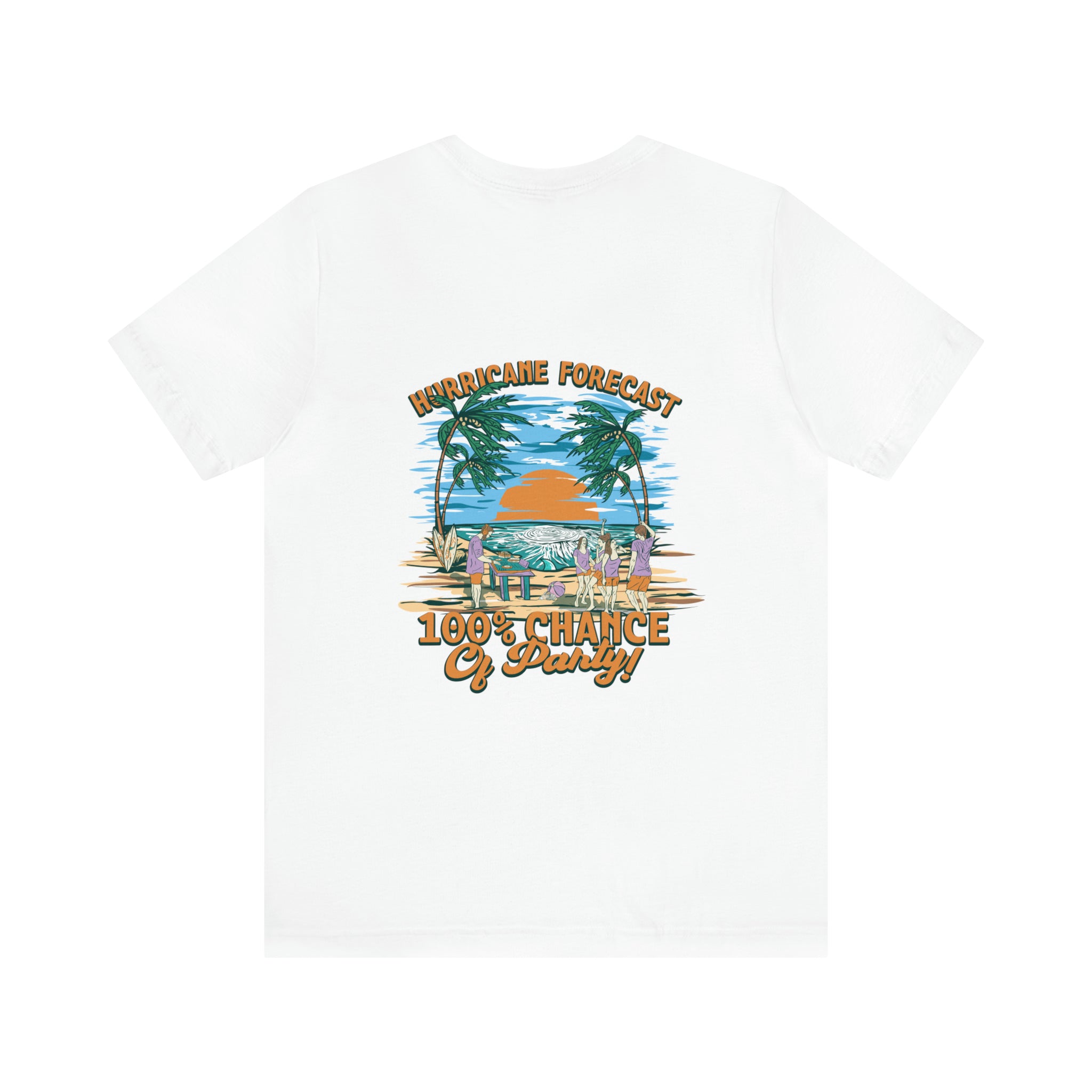 Hurricane Forecast 100% Chance of Party Unisex Beach Tee