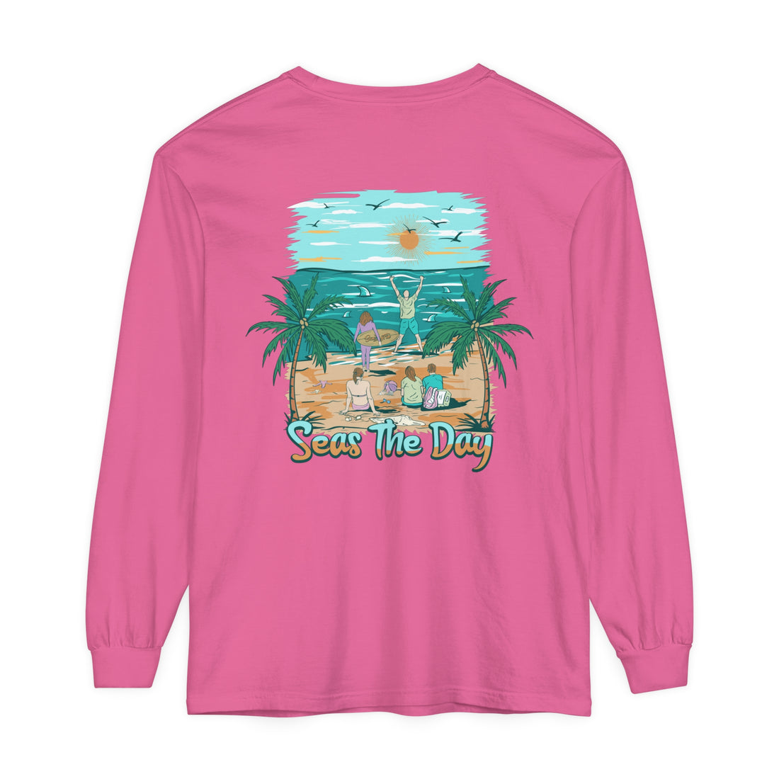 Seas The Day Unisex Long Sleeve Beach Tee