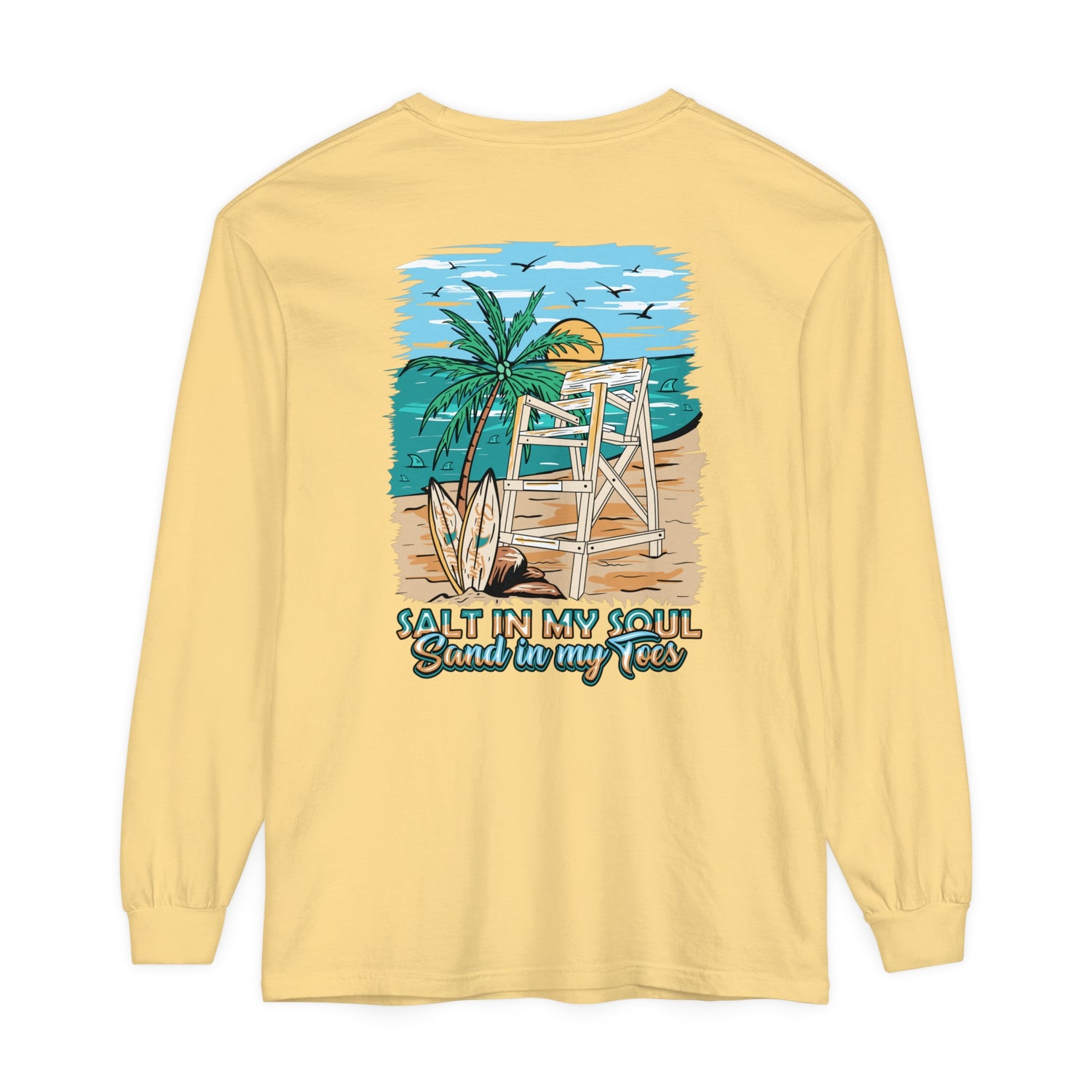 Salt In My Soul Sand In My Toes Unisex Long Sleeve Beach Tee