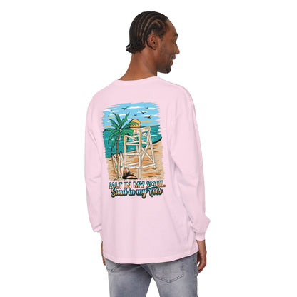 Salt In My Soul Sand In My Toes Unisex Long Sleeve Beach Tee