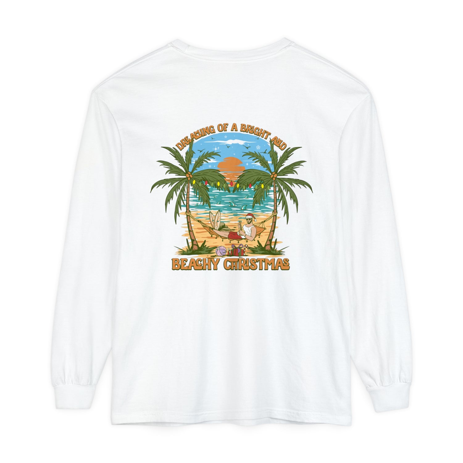 Dreaming of a Bright and Beachy Christmas Unisex Long Sleeve Beach Tee